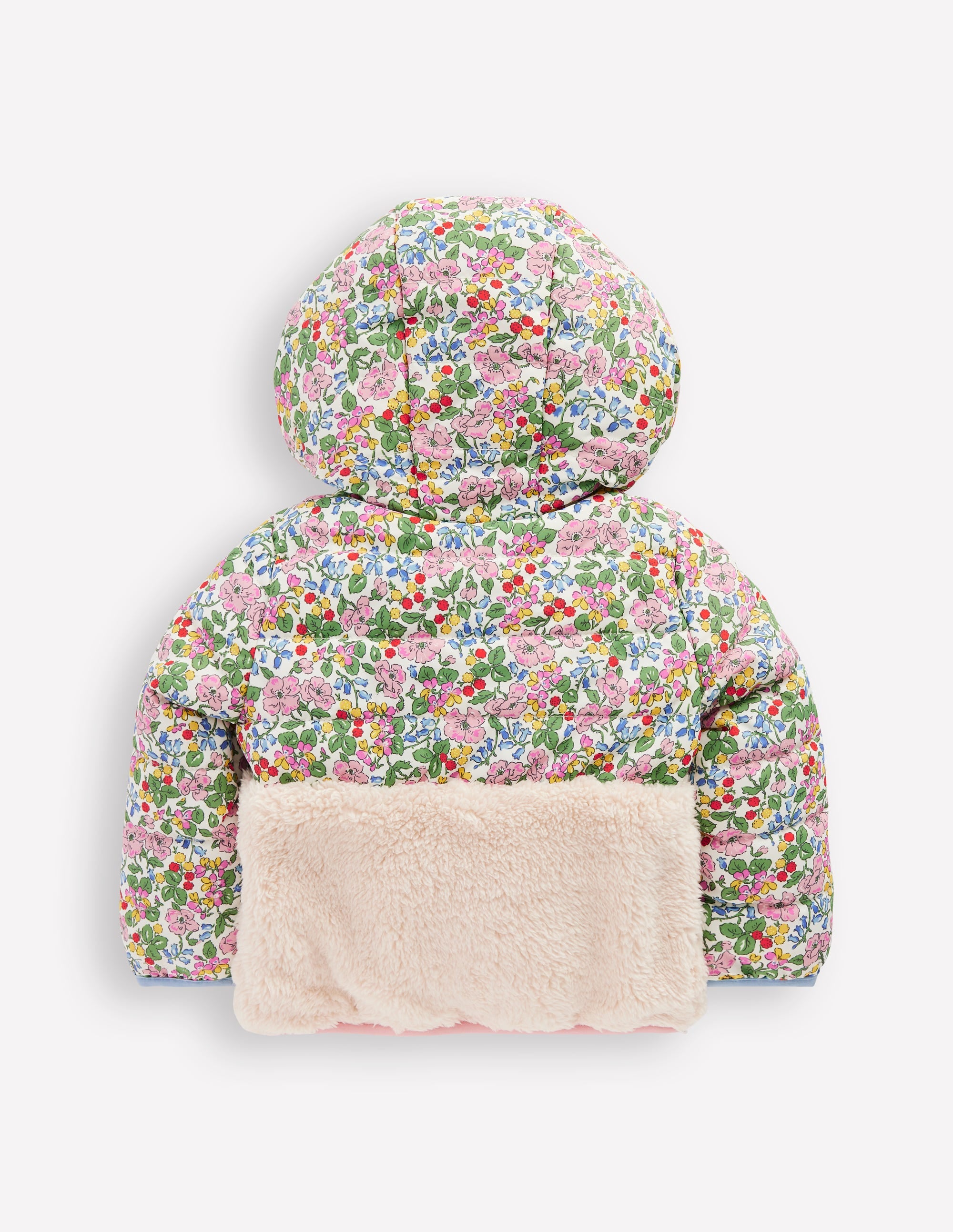 Mixed Borg Jacket-Ivory Berry Floral - Image 2