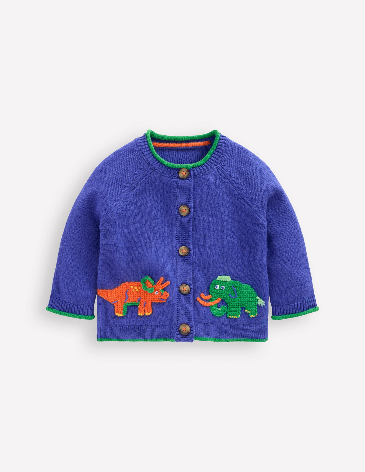 Originelle Logo-Strickjacke-Saphirblau Prähistorisch Logo-1