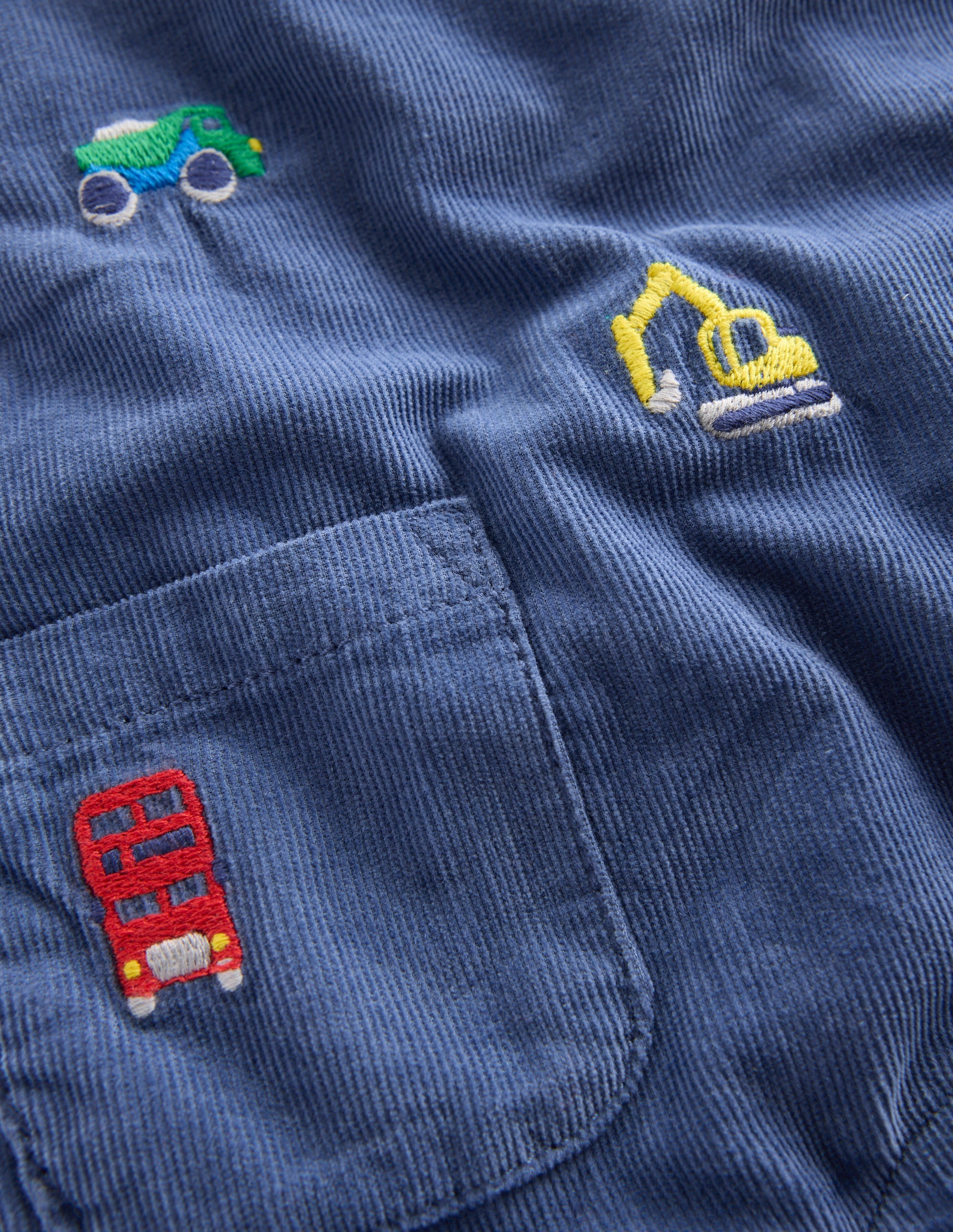 Novelty Cord Dungarees Set-Blue Transport - Image 3