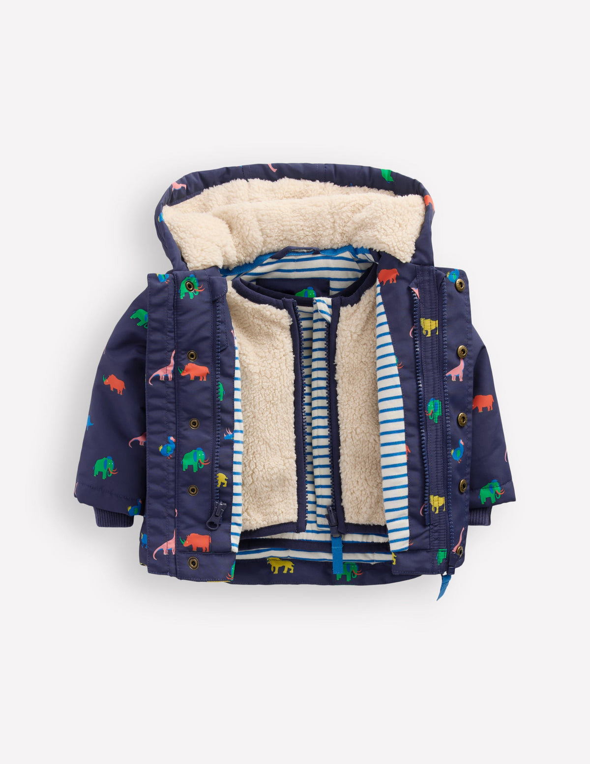 3-in-1 Shower Resistant Coat-Navy Prehistoric Print - Image 5