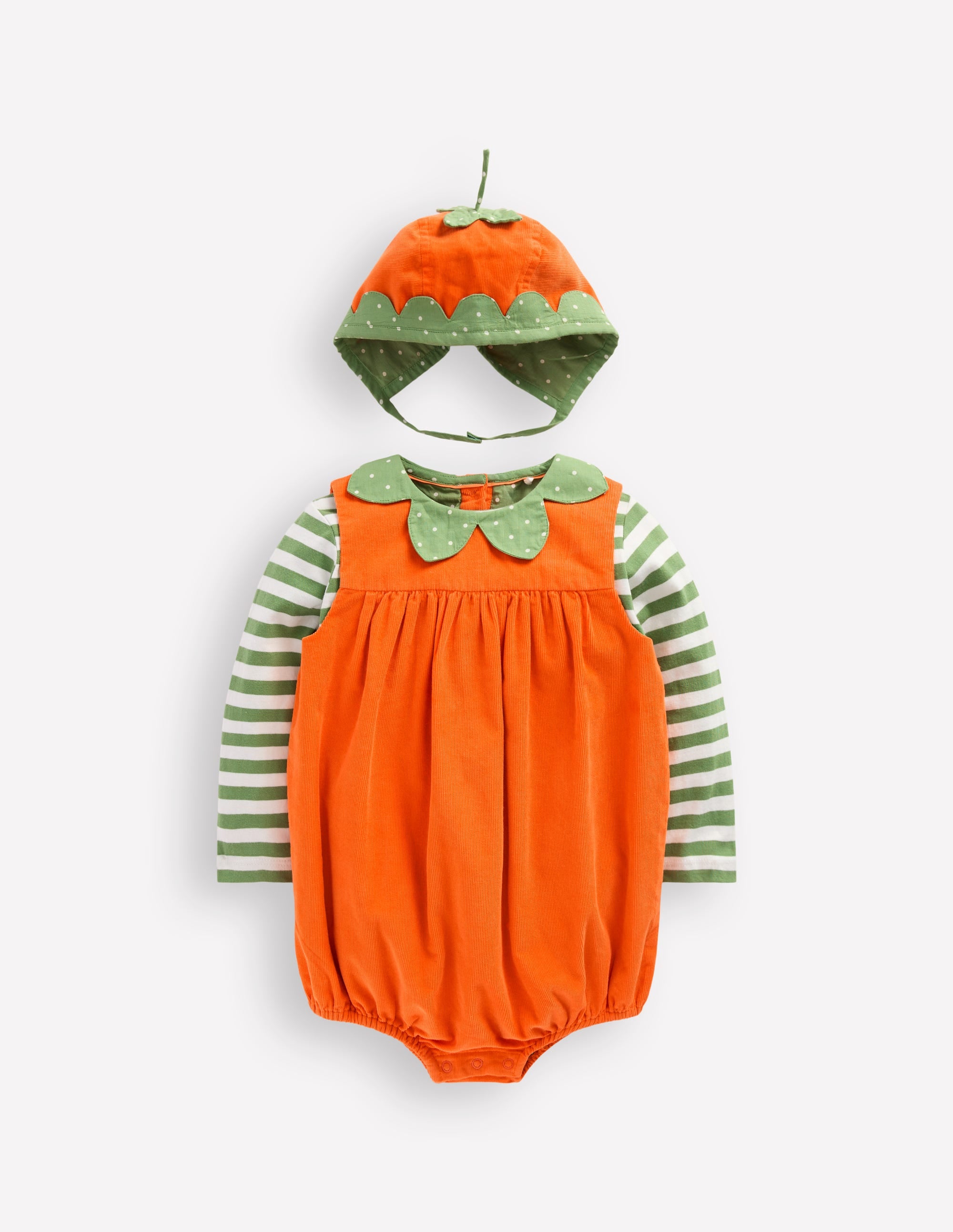 Ensemble avec barboteuse fantaisie-Citrouille orange - Image 1
