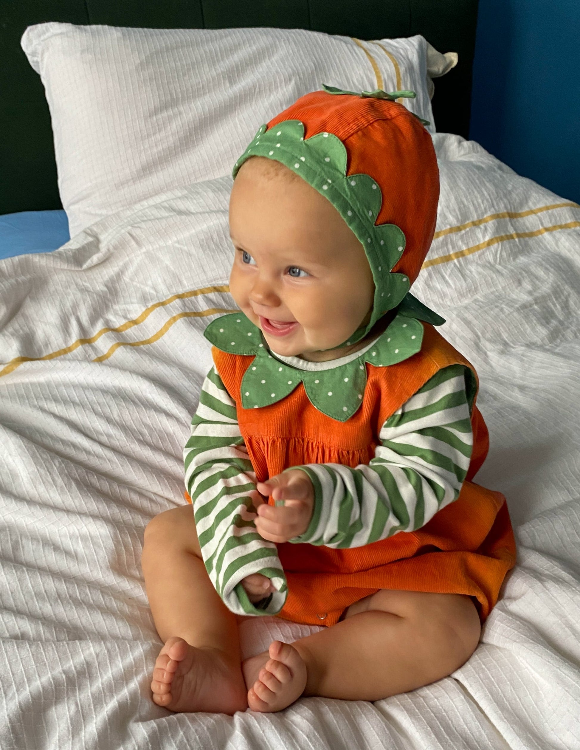 Ensemble avec barboteuse fantaisie-Citrouille orange-4