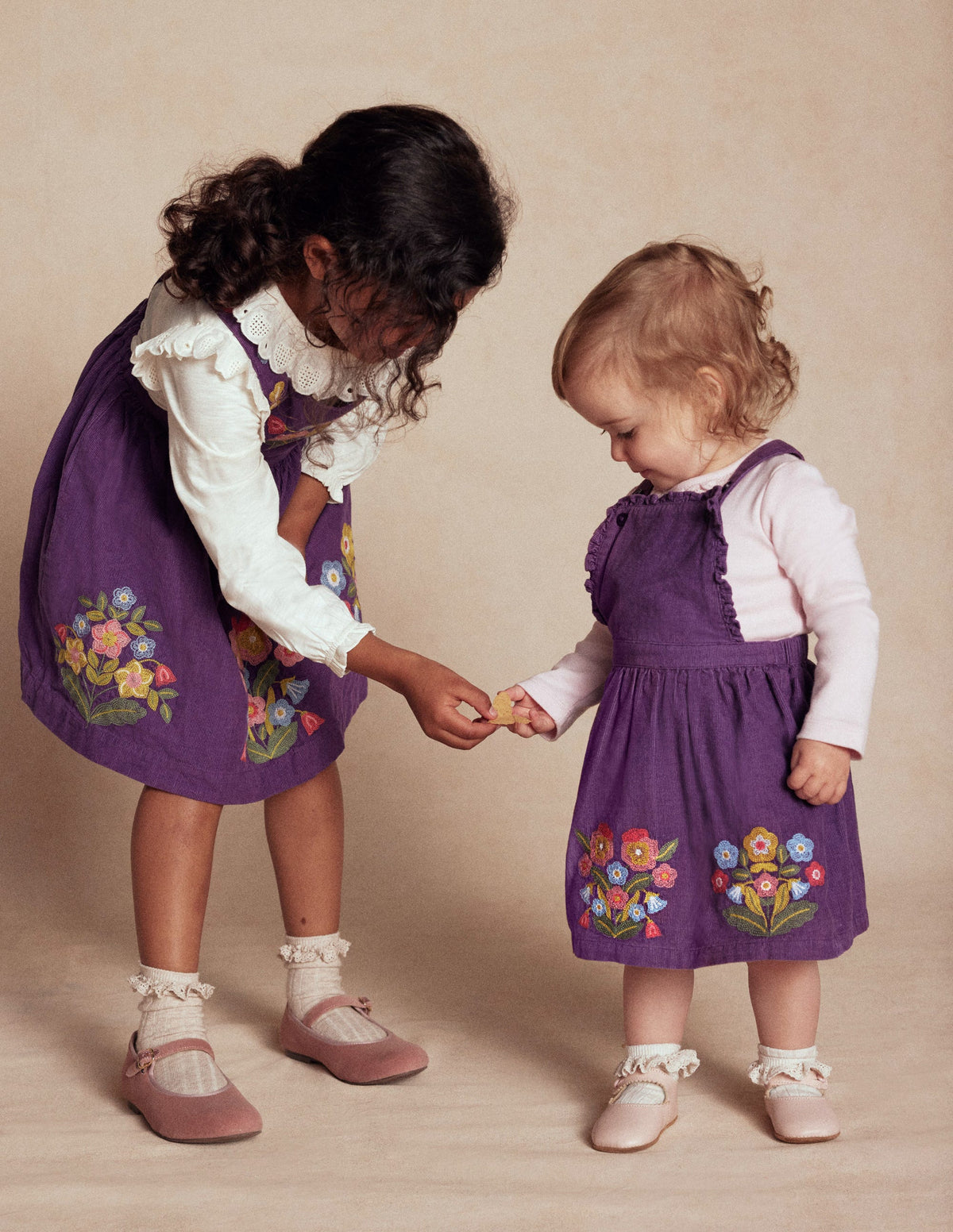 Embroidered Woven Pinnie Set-Mystic Purple - Image 4
