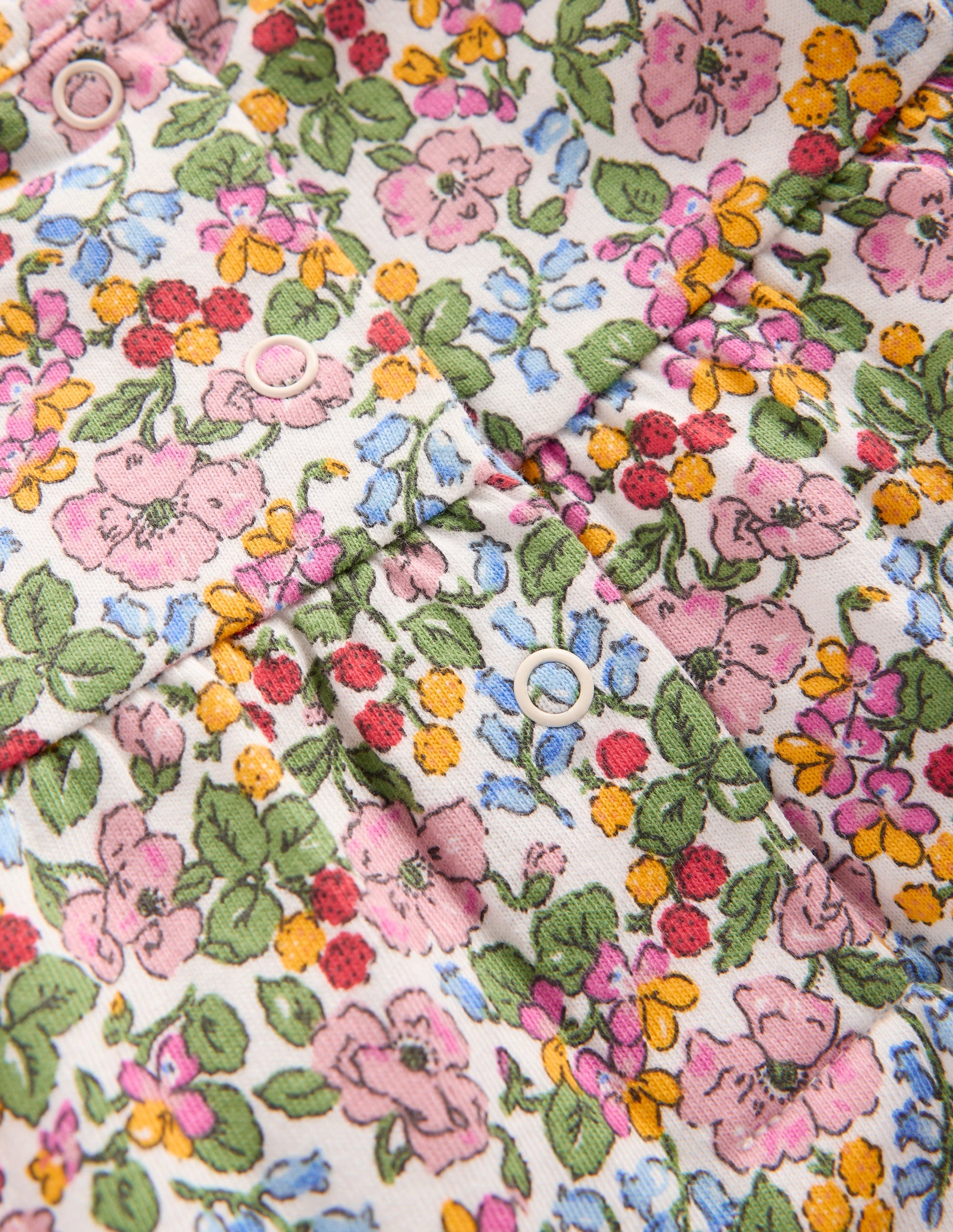 Jersey-Tunika mit Applikation im Set-Bunt Beerenrot Blumenmuster-3