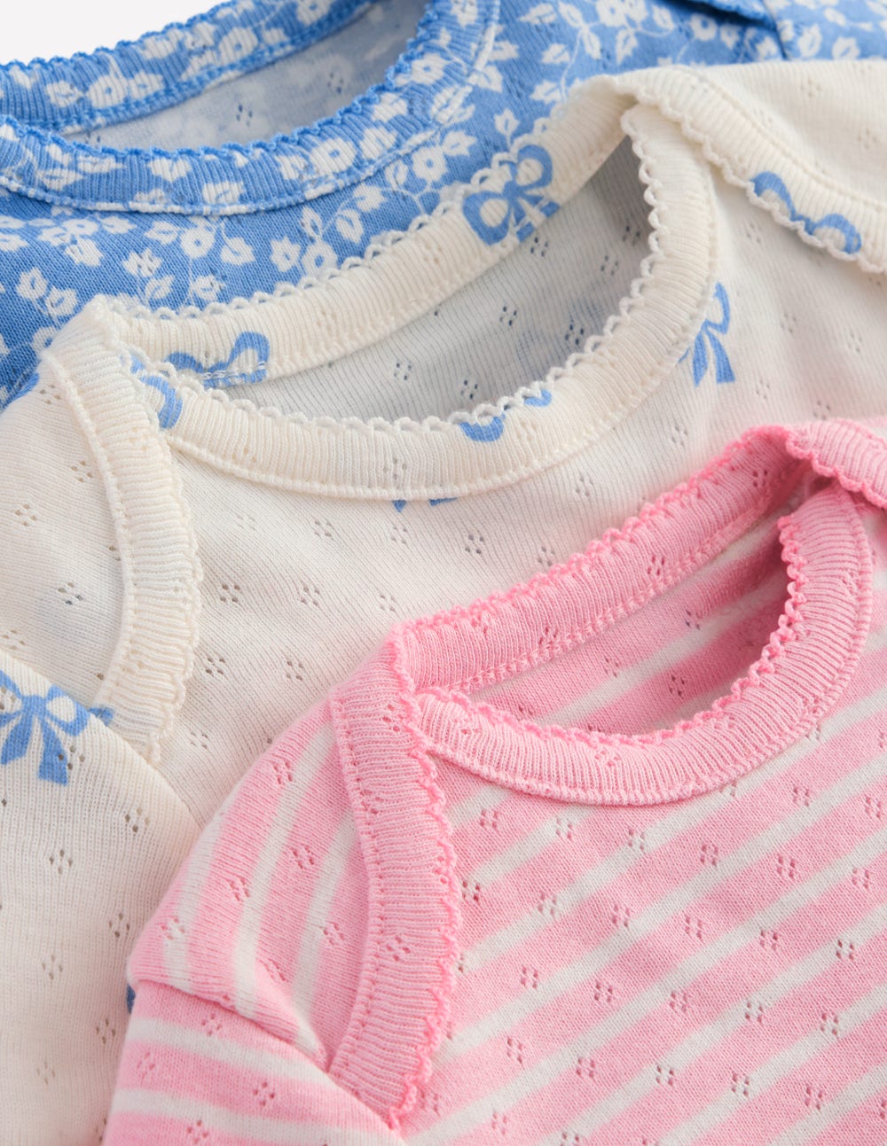 3-pack Pointelle Bodies-Soft Ivory Tiny Bows - Image 3