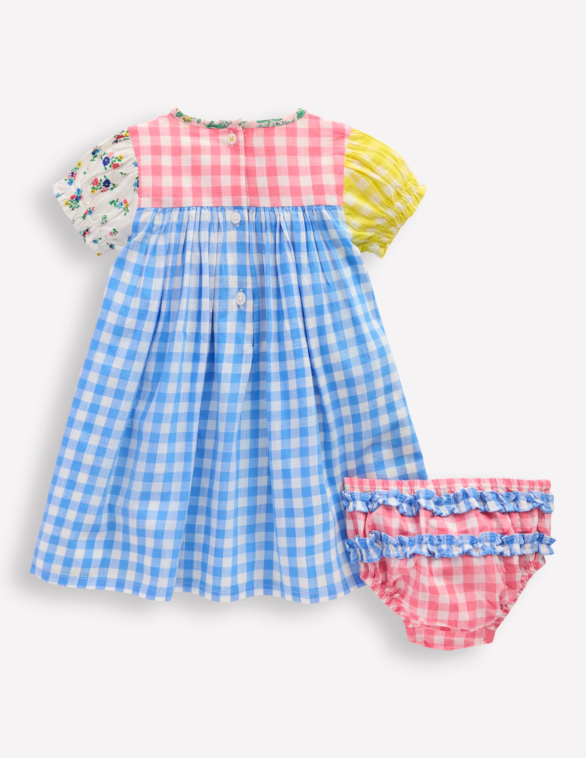 Robe tissée froncée-Pêle-mêle multi-6