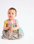 Robe tissée froncée-Pêle-mêle multi
