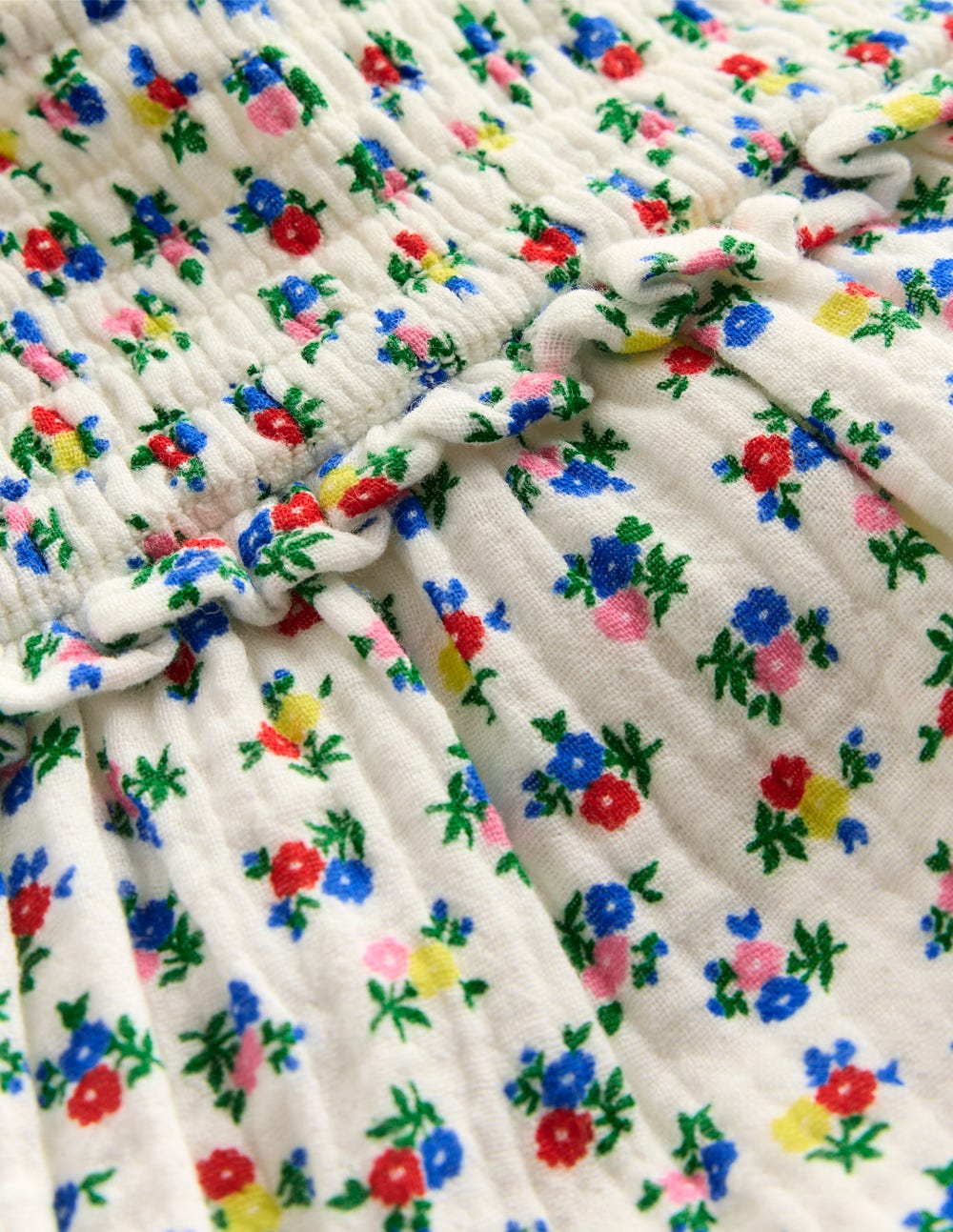 Robe double-étoffe-Motif petites fleurs ivoire doux - Image 3