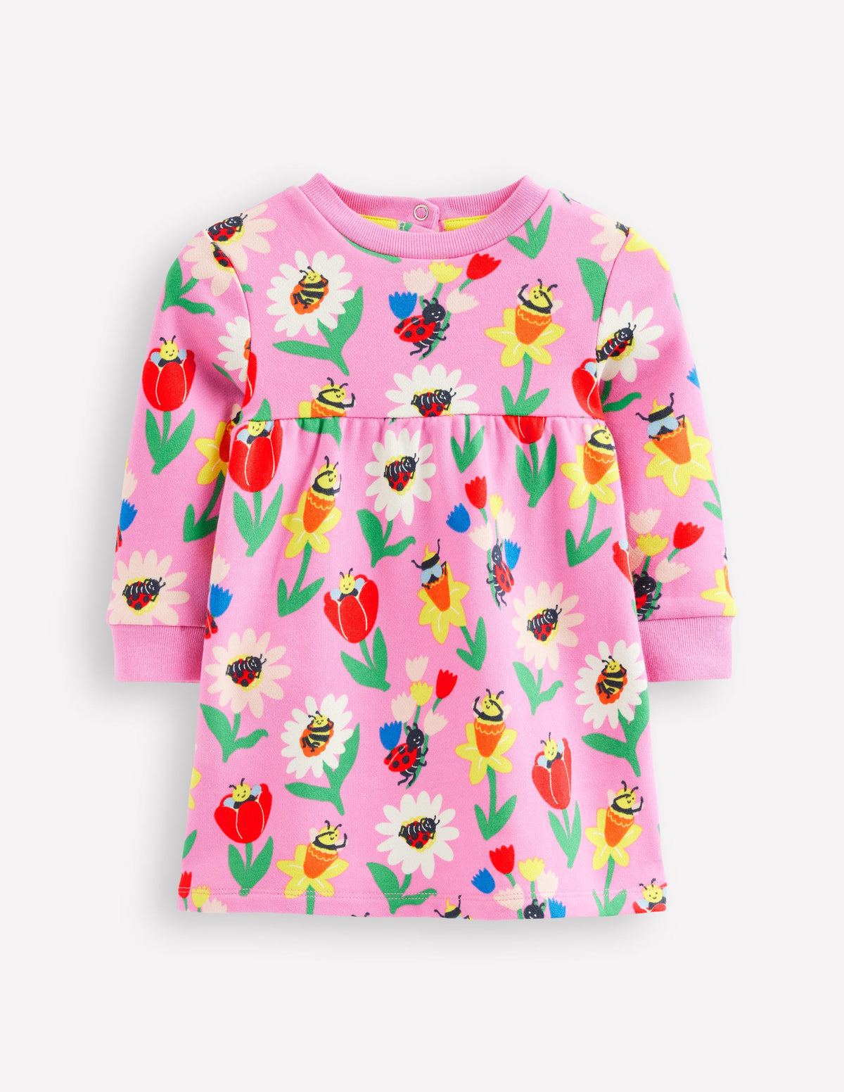 Sweatshirt-Kleid-Fliederzucker Frühlingsgarten-1