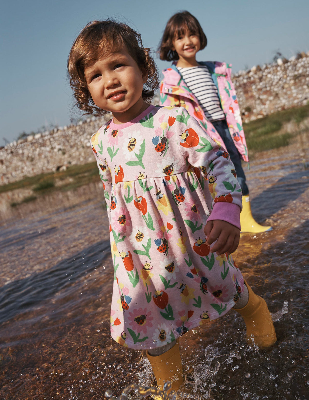 Sweatshirt-Kleid-Fliederzucker Frühlingsgarten-4