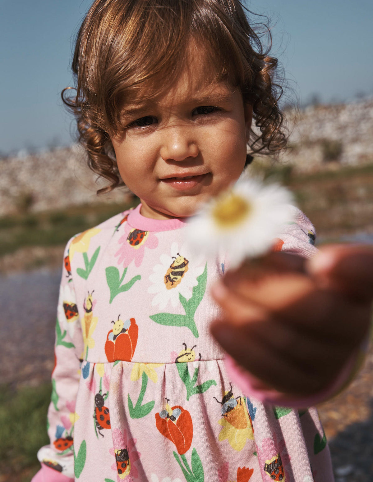 Sweatshirt-Kleid-Fliederzucker Frühlingsgarten-5