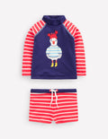 Ensemble fun avec haut de plage-Mouette bleu tribord