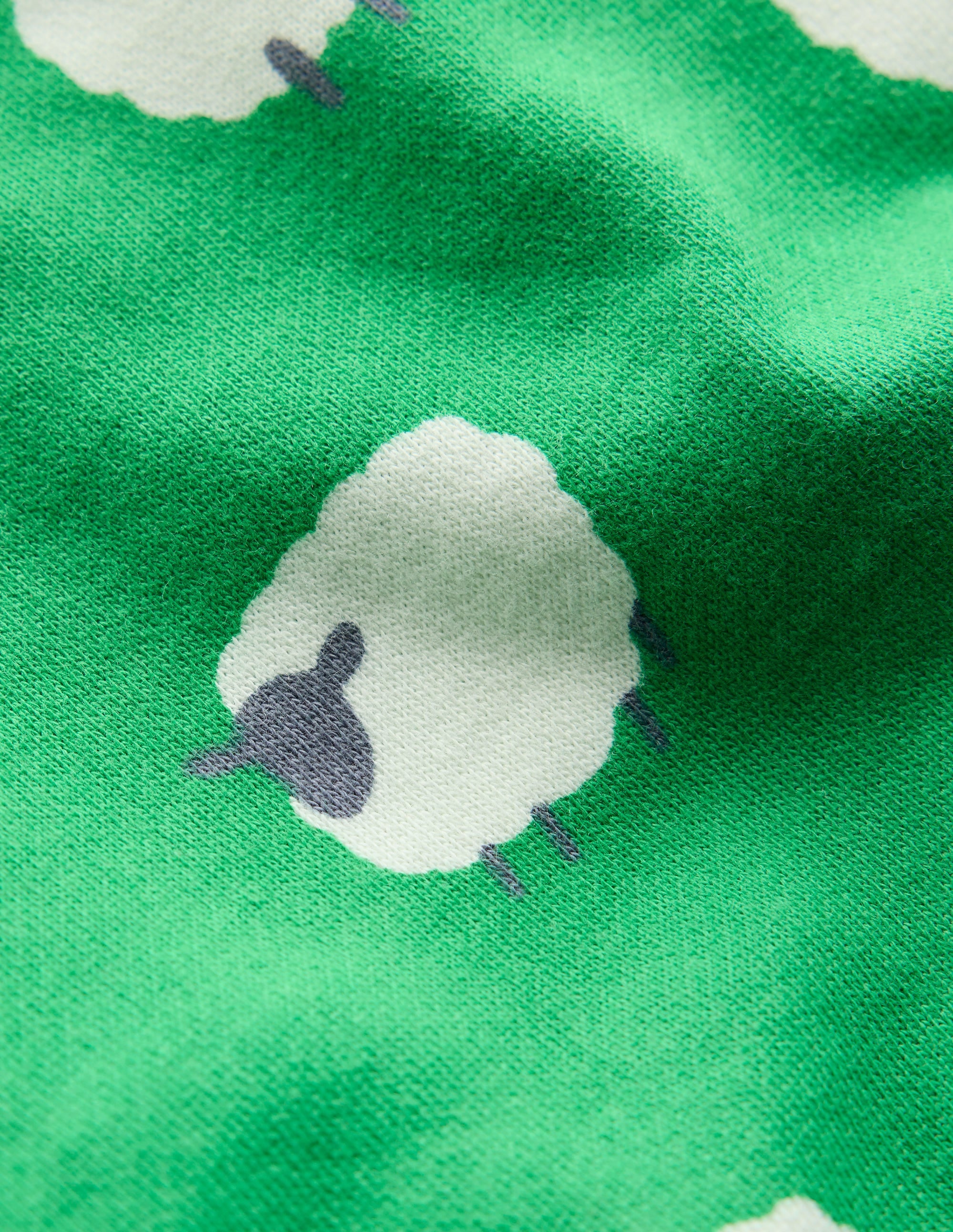 Bedrucktes Sweatshirt-Blassgrün Schaf - Image 3