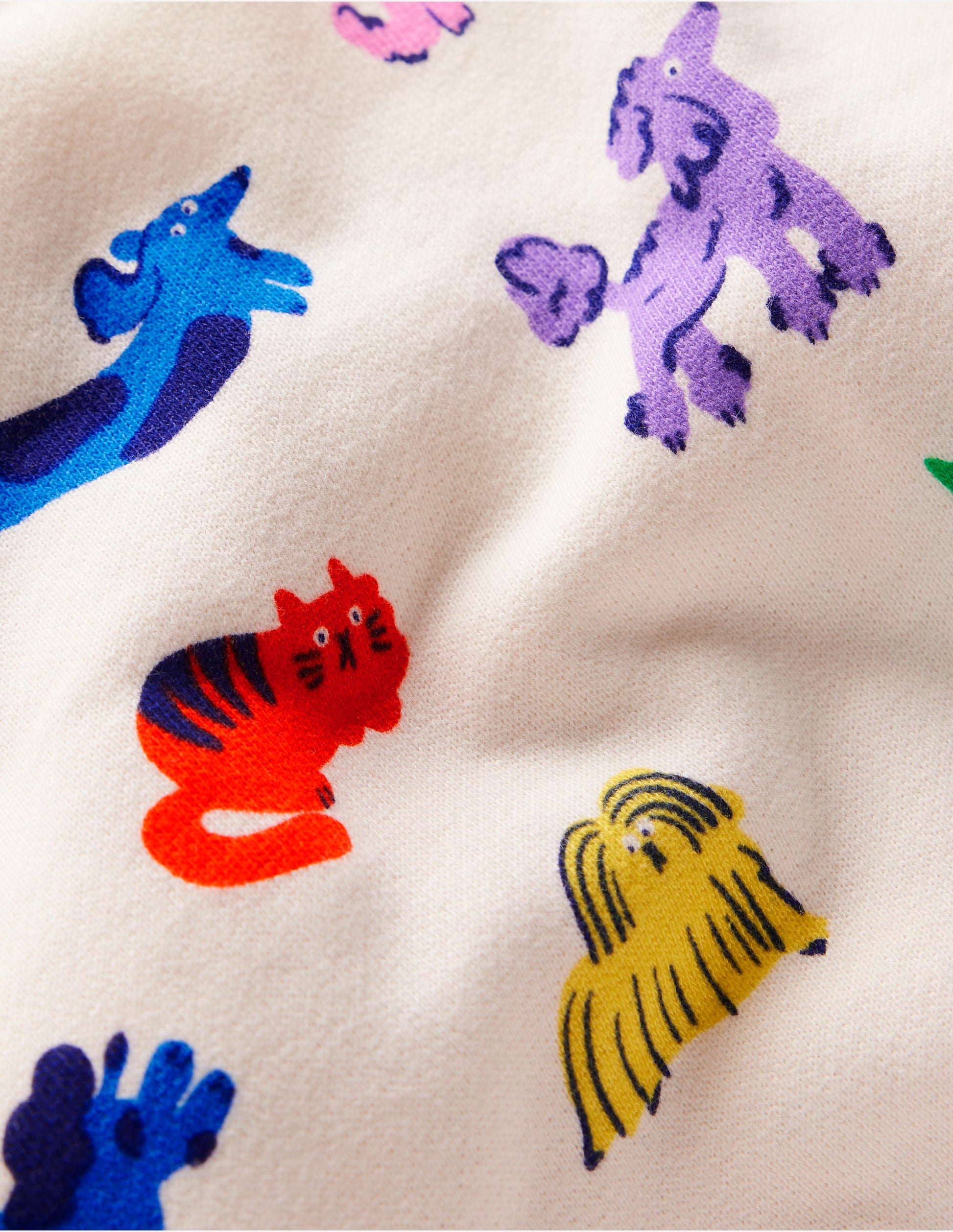 Bedrucktes Sweatshirt-Bunt Regenbogen Tiere-3