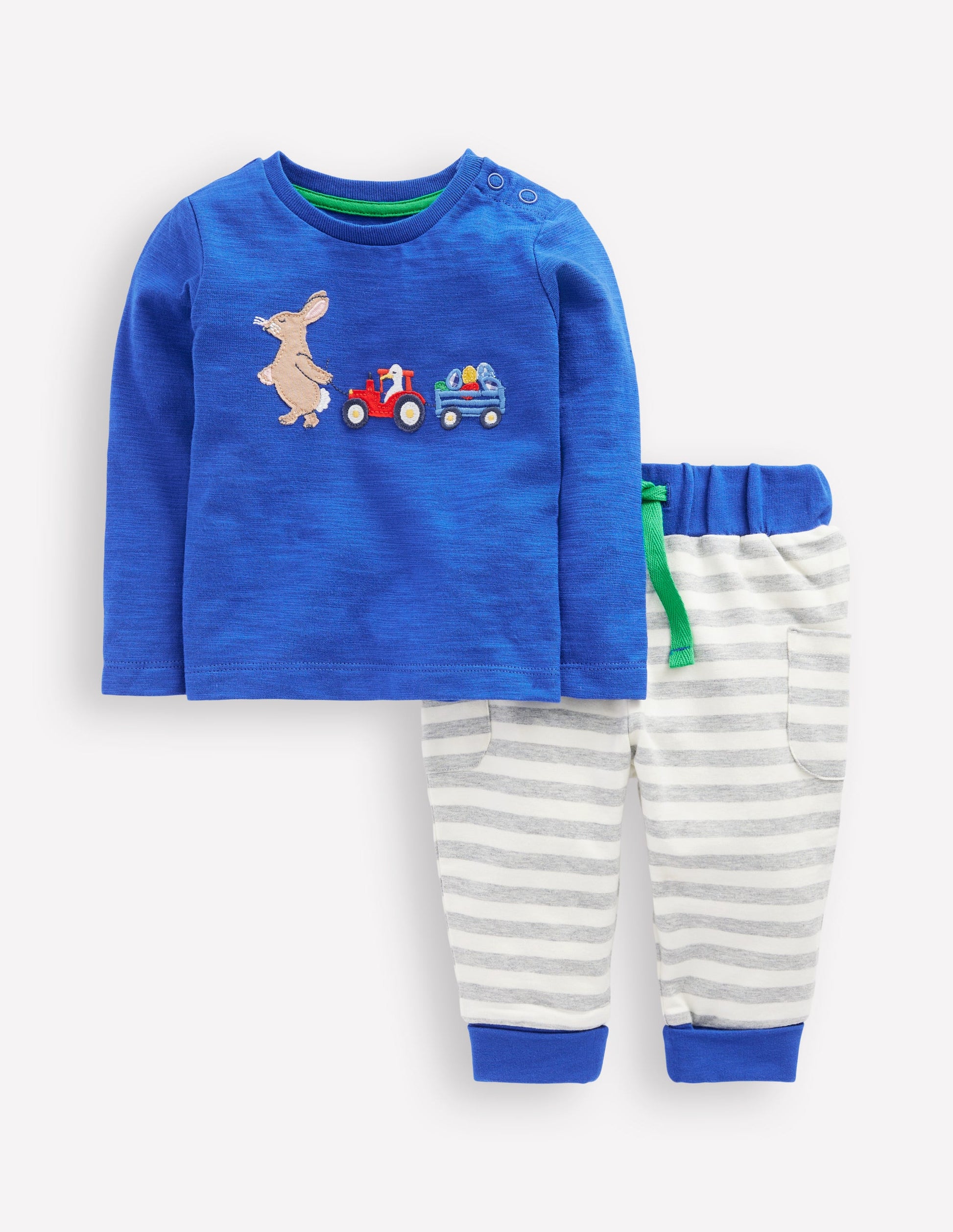 Lustiges Spielset aus Jersey-Leuchtendes Blau Hase-1