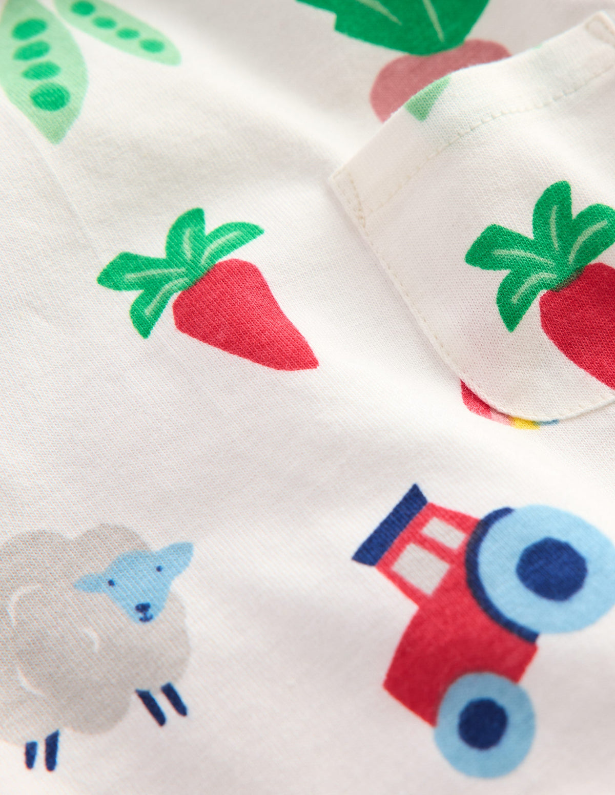 Printed Jersey Play Set-Soft Ivory Farm-3