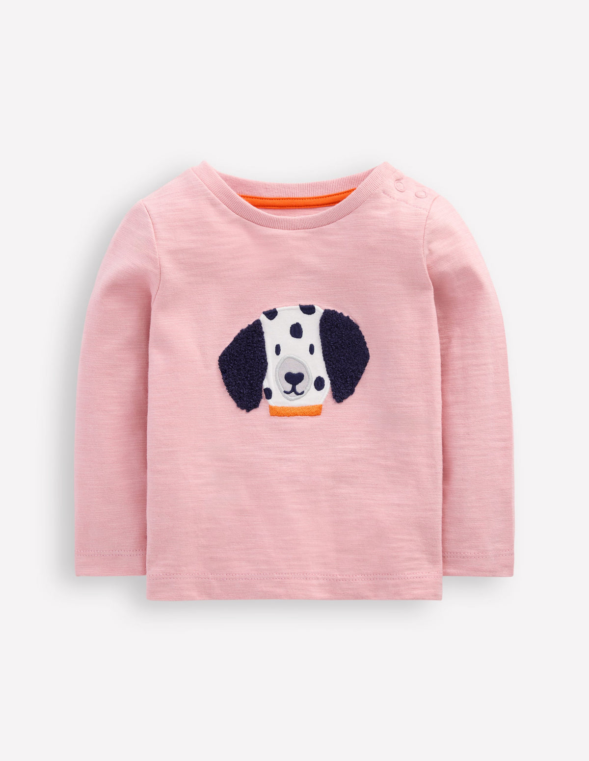 T-Shirt mit Bouclé-Logo-Vintage-Rosa - Image 1