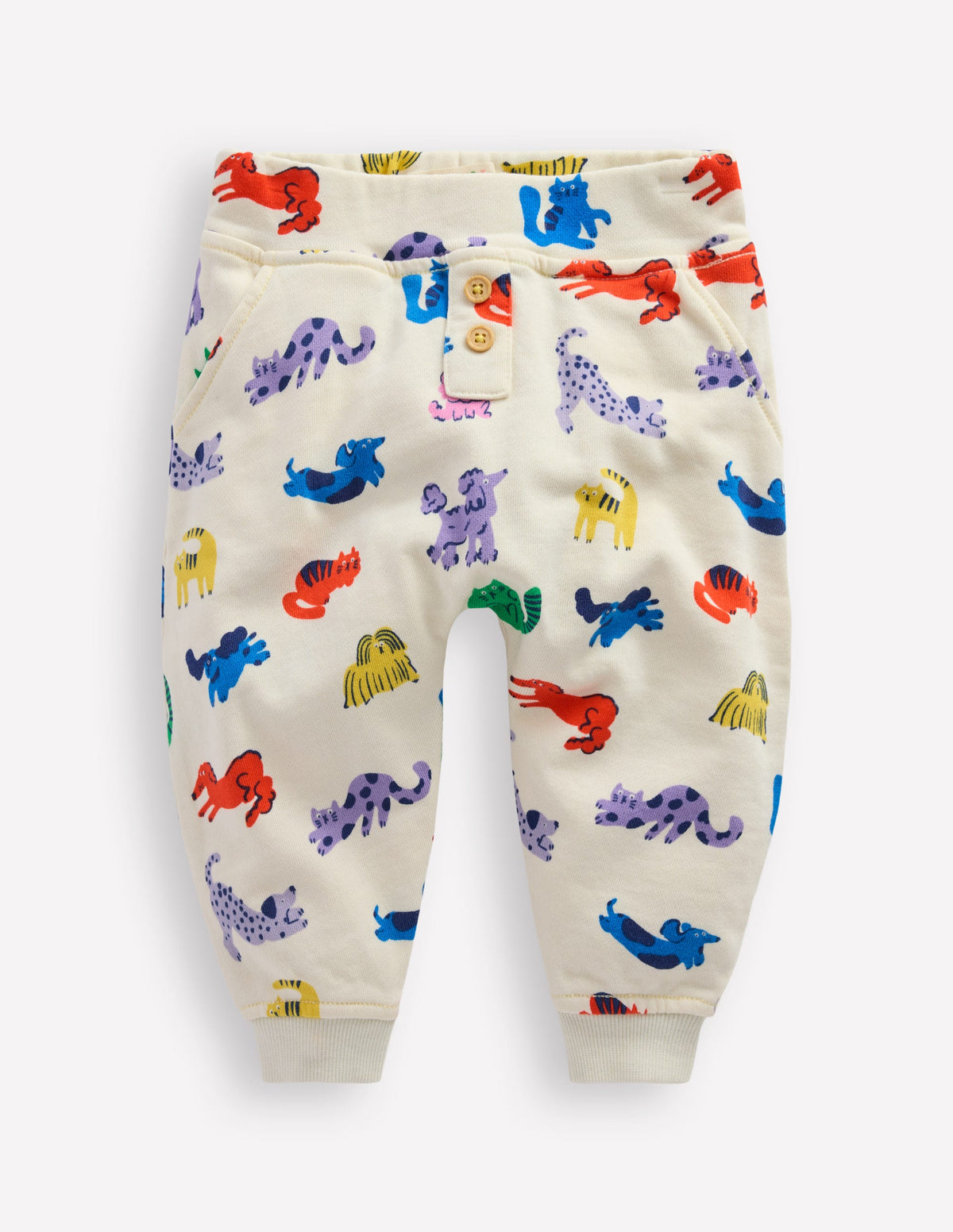 Bas de jogging en jersey-Animaux arc-en-ciel multi - Image 1
