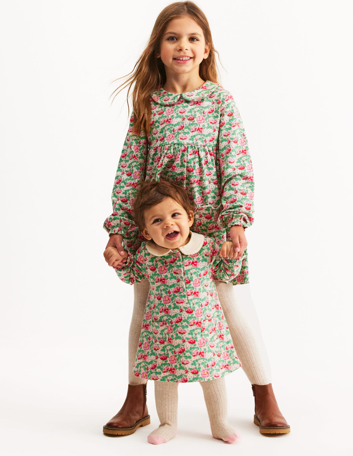 Robe double-étoffe en jersey-Rose sauvage rose - Image 4