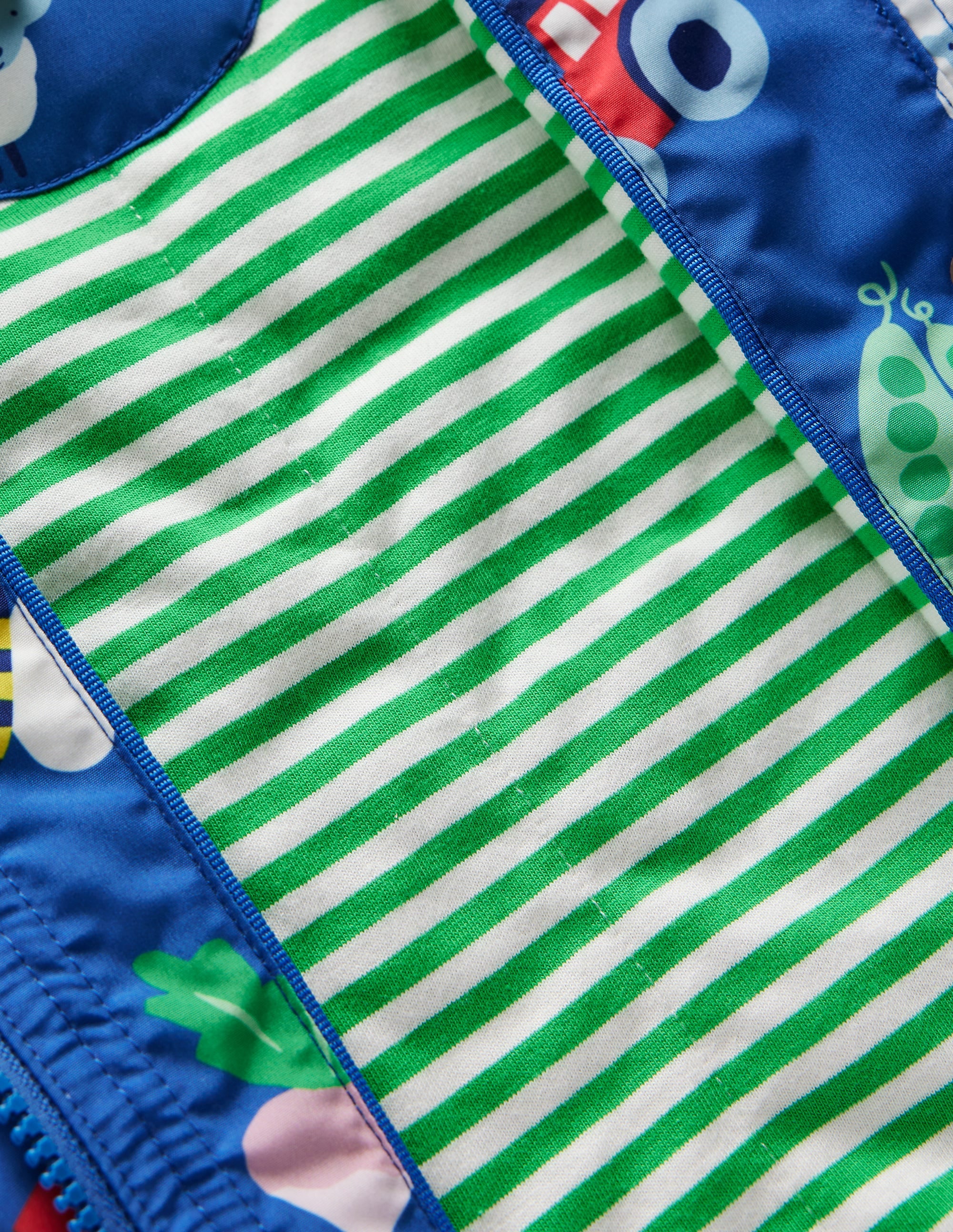 Bedruckte Regenjacke-Blau Regenbogen Farm - Image 5