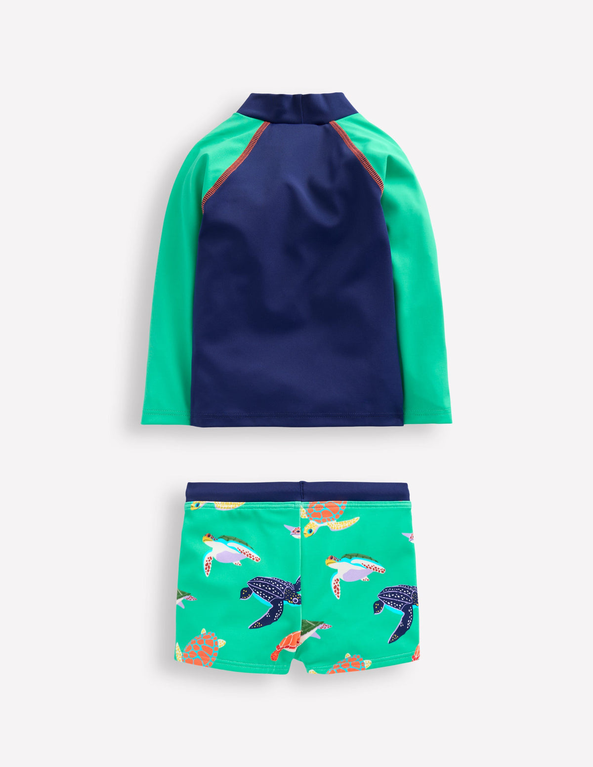 Lustiges Badeshirt-Set-Aquamarin-Blau Schildkröten - Image 2