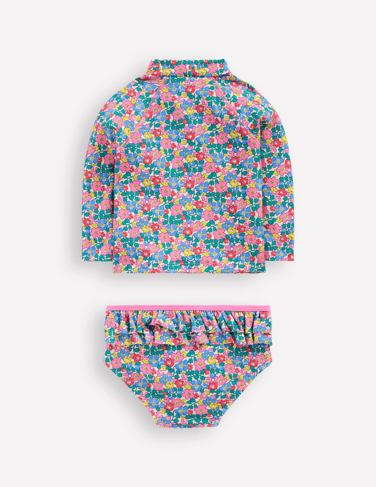 Ensemble avec haut de plage volanté-Motif Flowerbed Shell multi - Image 2