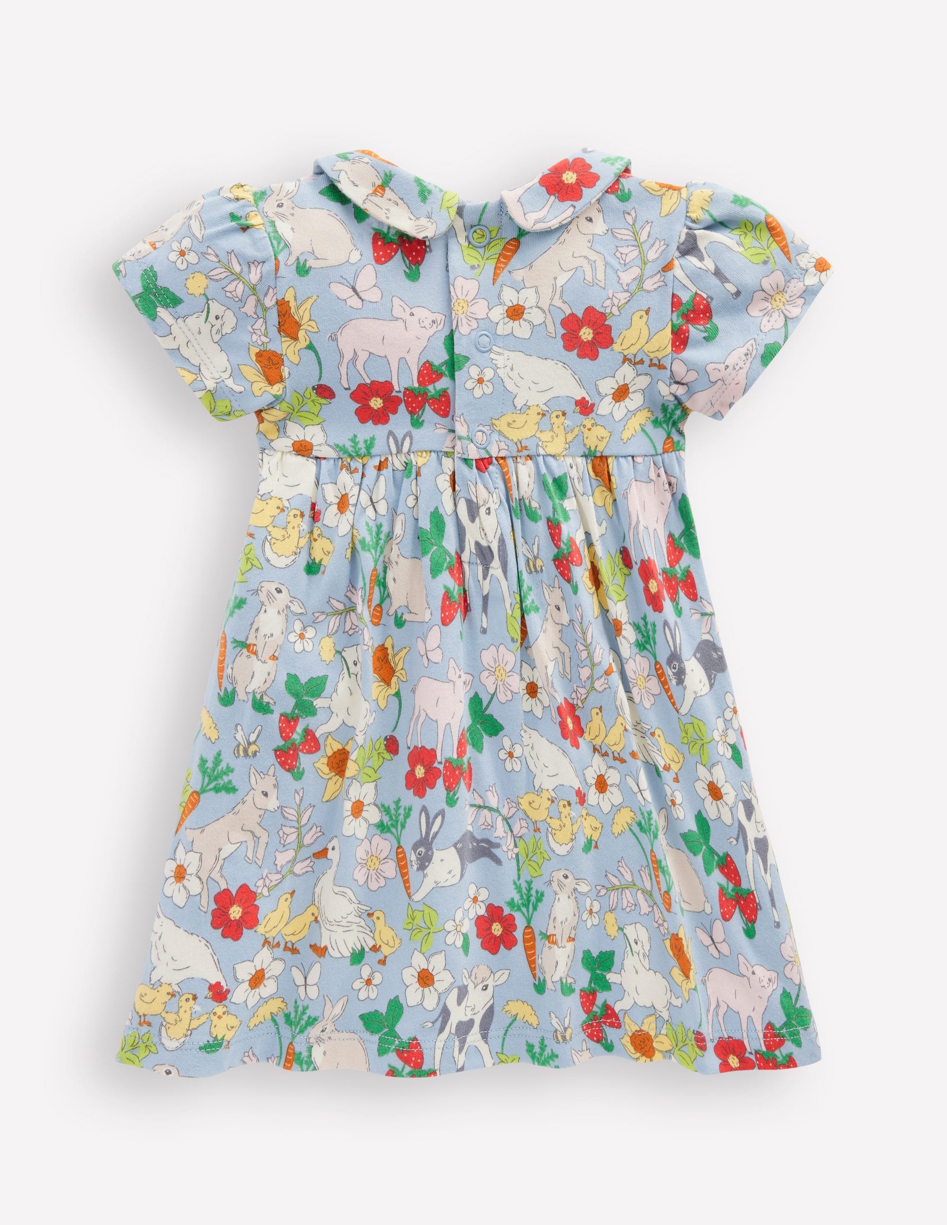 Jerseykleid mit Peter-Pan-Kragen-Nebliges Blau Frühlingswiese-2
