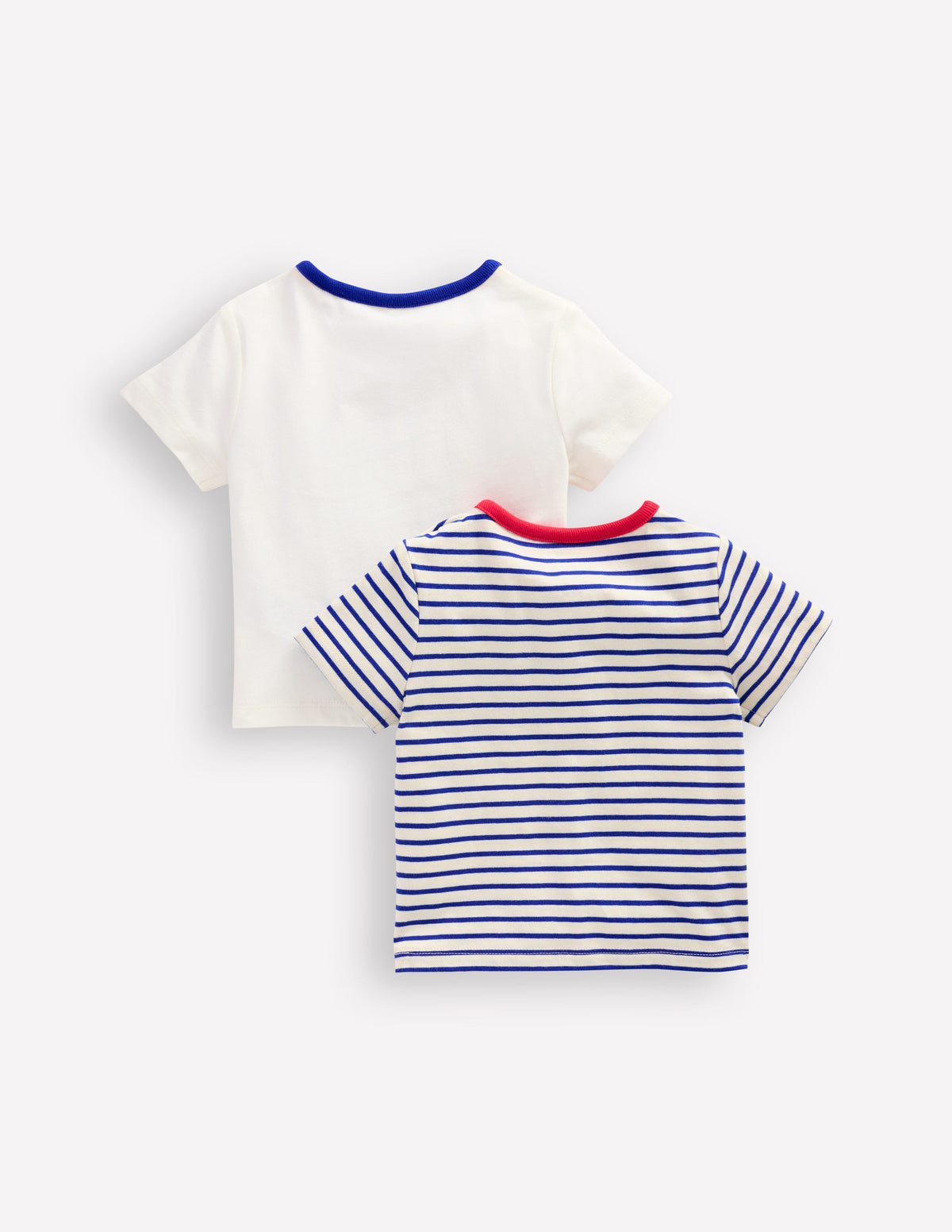 T-Shirts im Doppelpack-Naturweiß Streifen Doppelpack-2