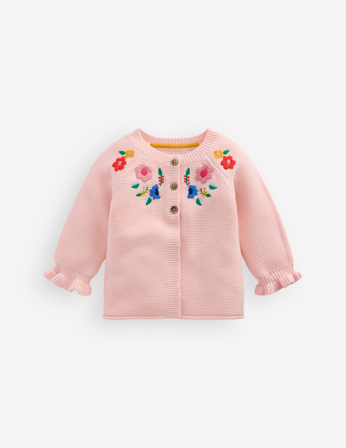 Hübsche Strickjacke mit Stickerei-Lotus - Image 1