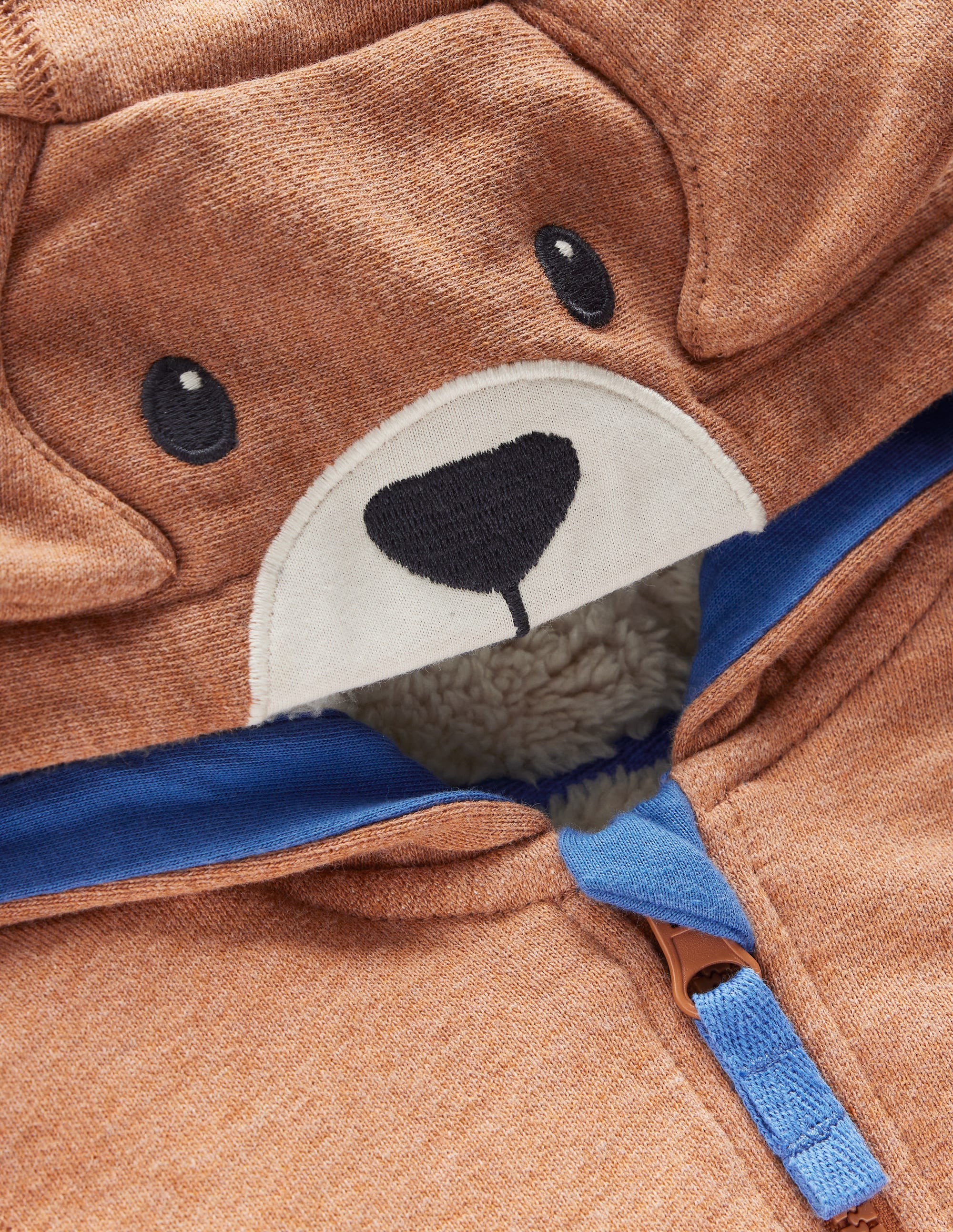 Origineller Kapuzenpullover mit Zottelfutter-Braun, Hund - Image 3