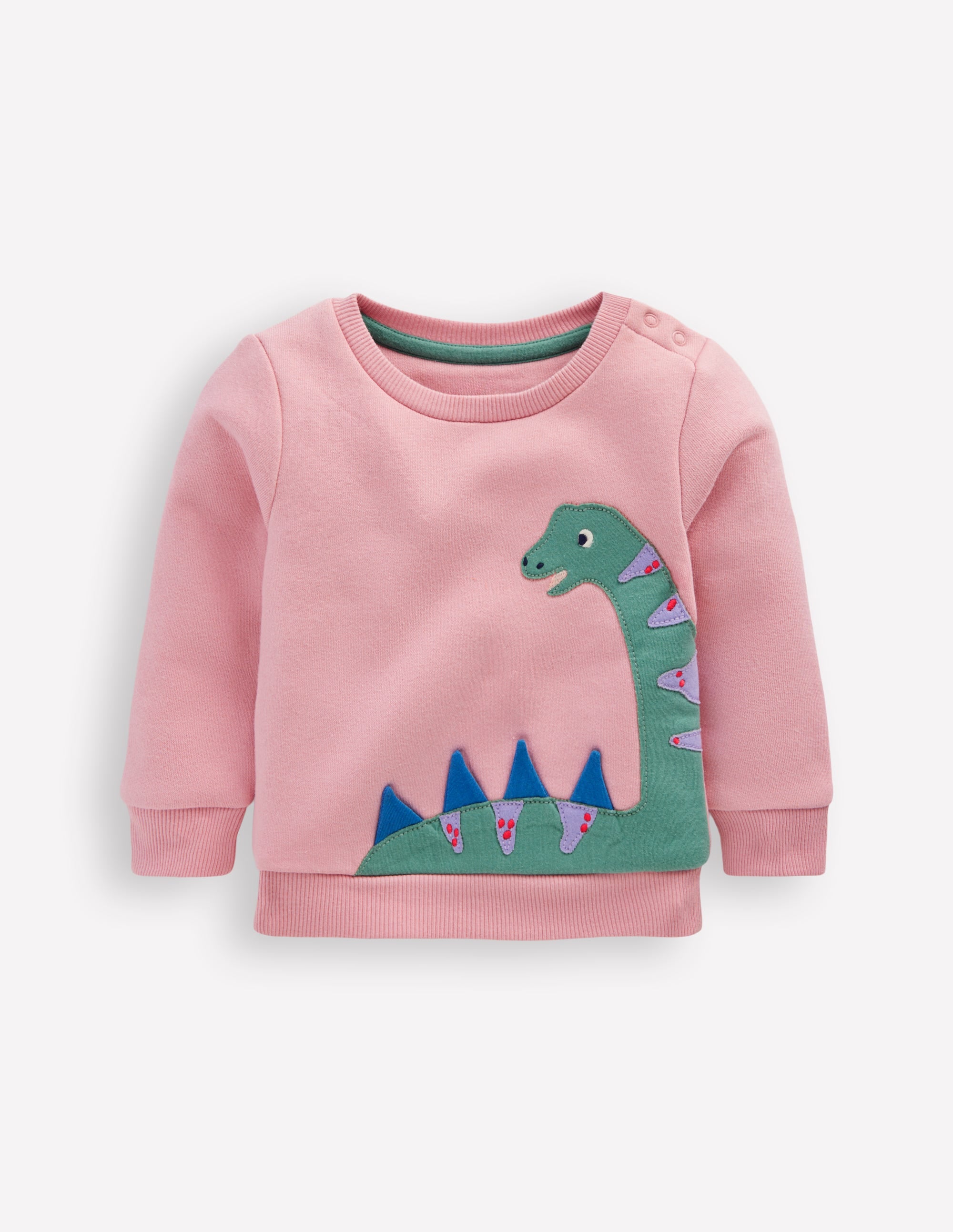 Girls Novelty Sweatshirt-Vintage Pink Dino - Image 1