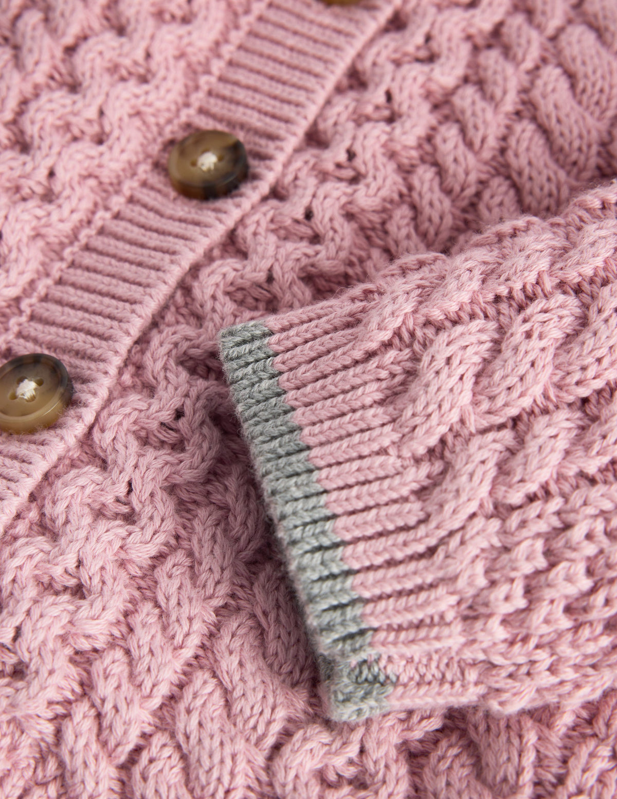 Strickspielset mit Zopfmuster-Vintage-Rosa - Image 3