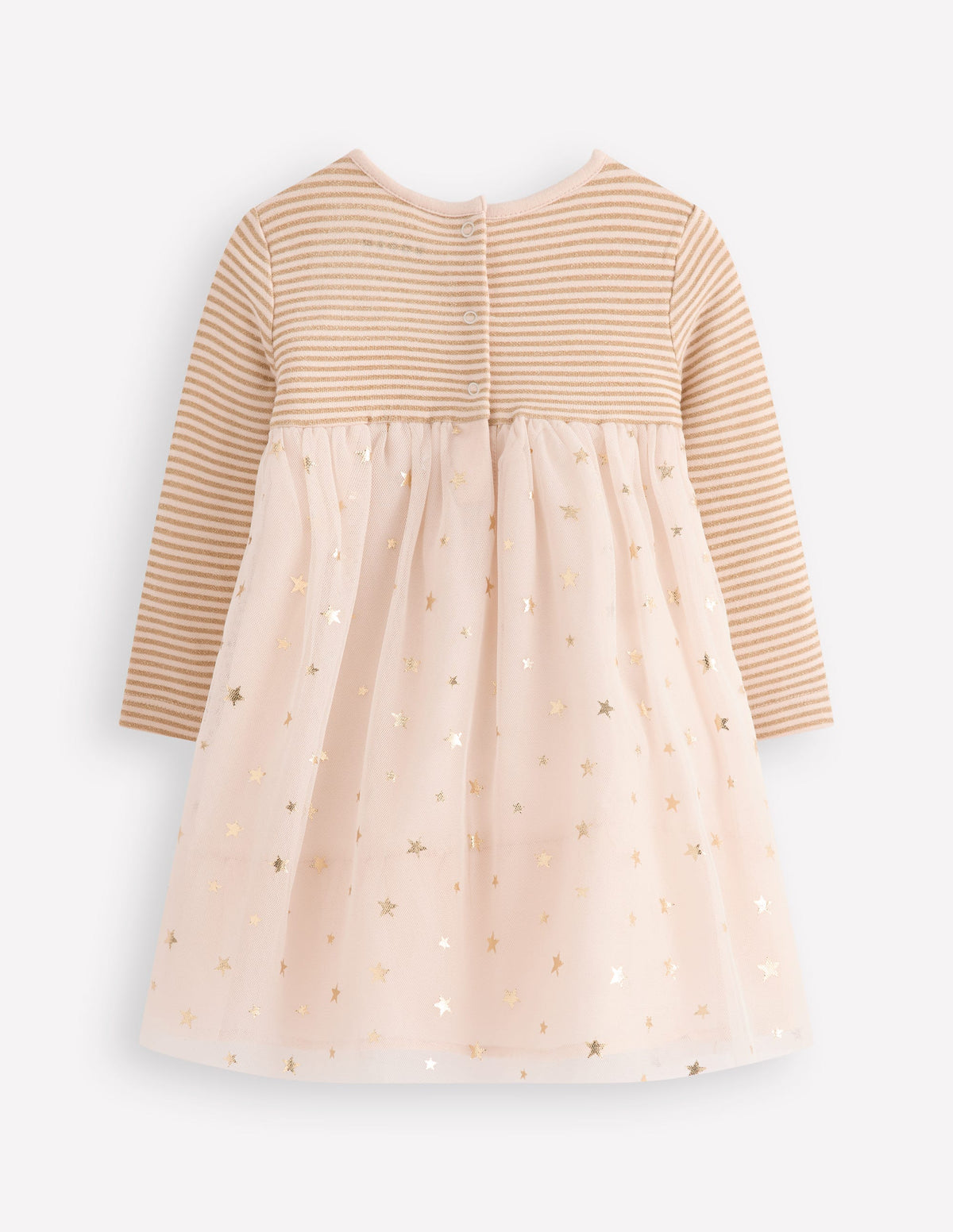 Jersey-Tüllkleid-Sanftes Naturweiß/Goldkonfetti - Image 2