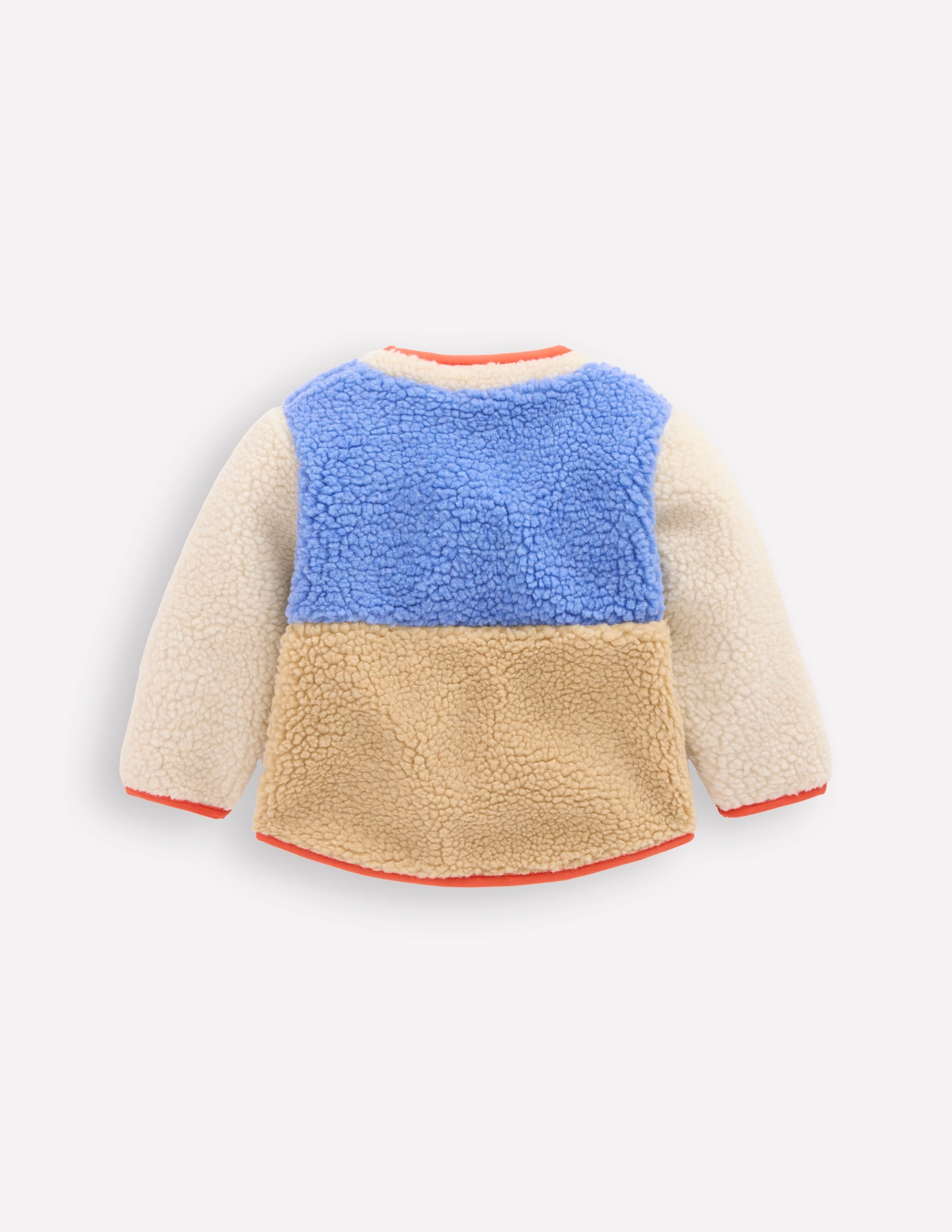 Kuschelige Teddyfell-Jacke-Bunt Blockfarben - Image 2