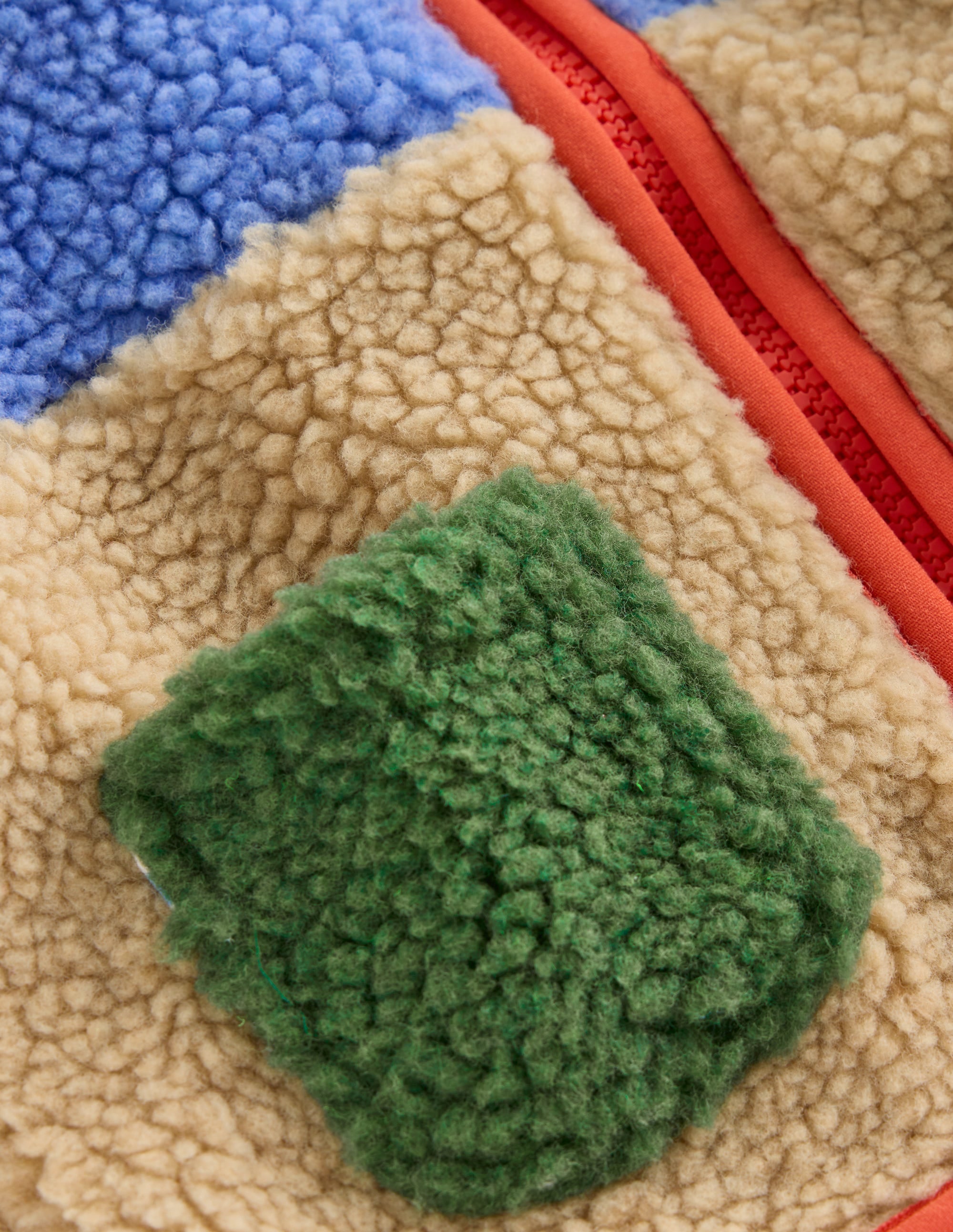 Kuschelige Teddyfell-Jacke-Bunt Blockfarben - Image 3