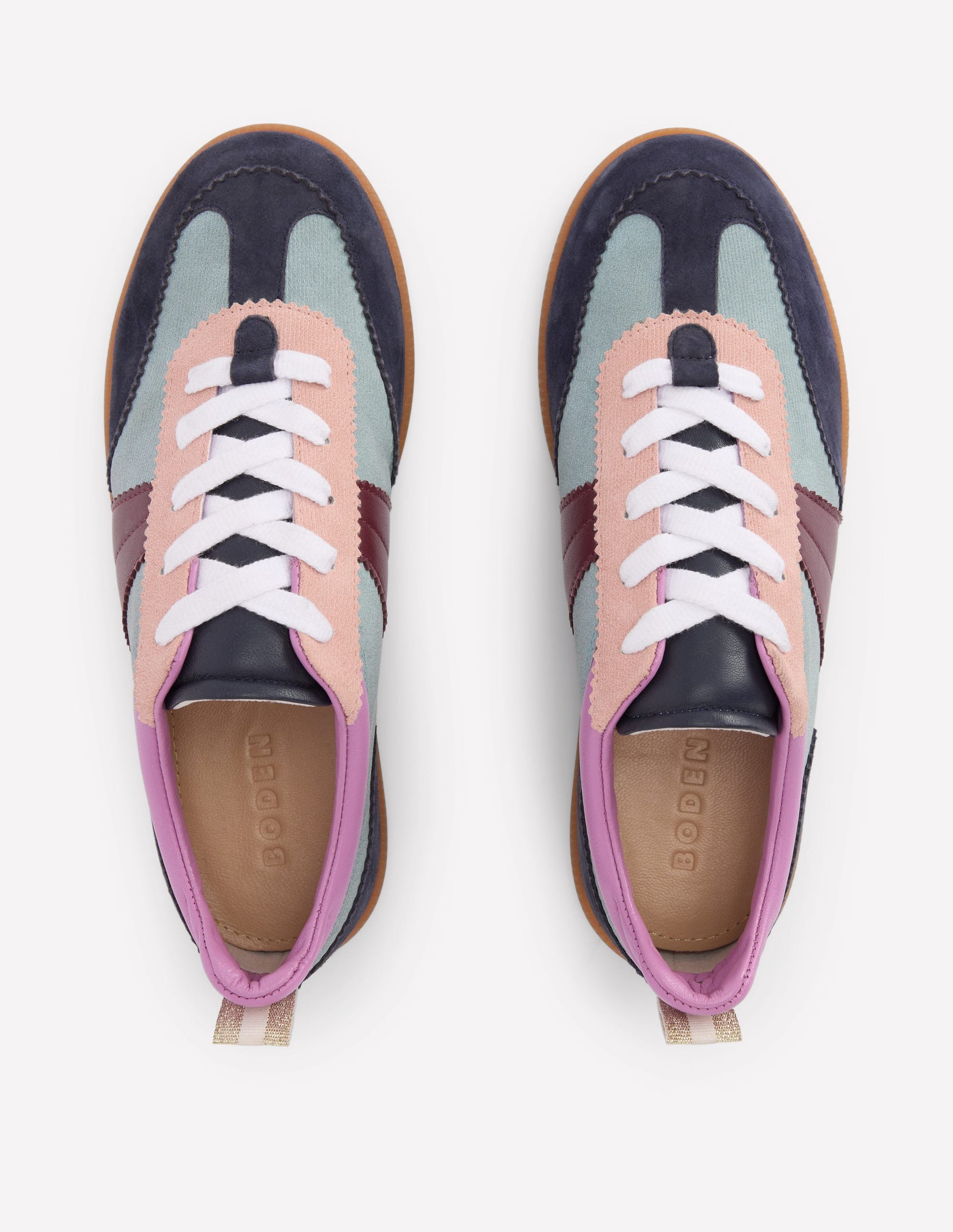 Erin Retro-Tennisschuhe-Cord Blockfarben-5