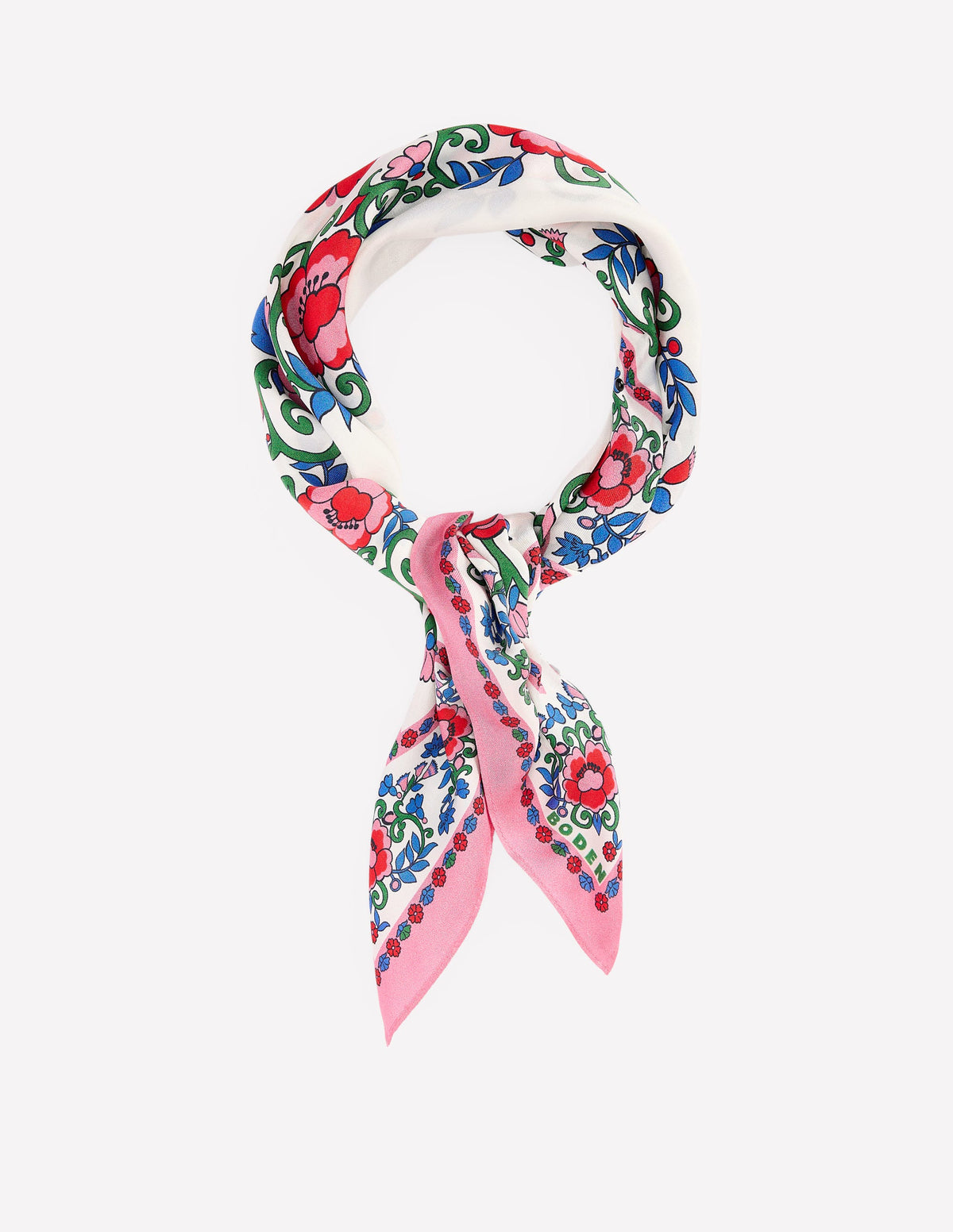 Elisabeth Silk Square Scarf-Multi, Ornamental Lattice-1