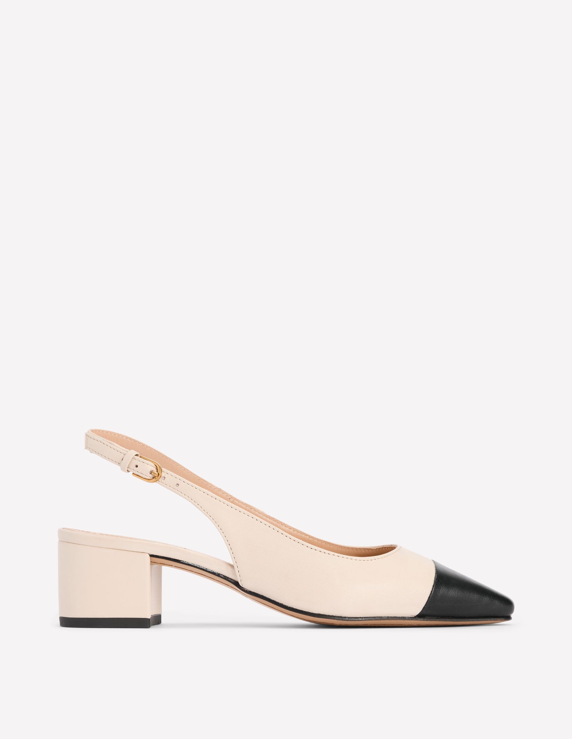 Ailsa Block Heel Slingbacks-Ecru-1
