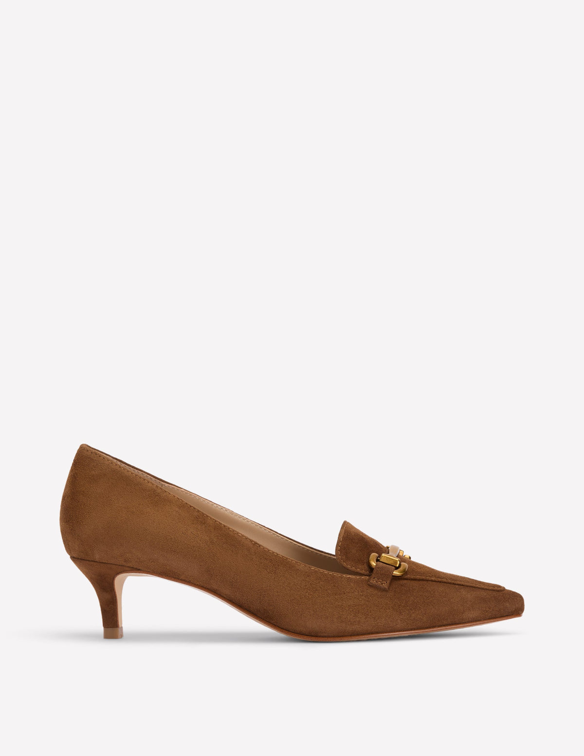 Iris Heel Snaffle Point Loafer-Raw Umber - Image 1