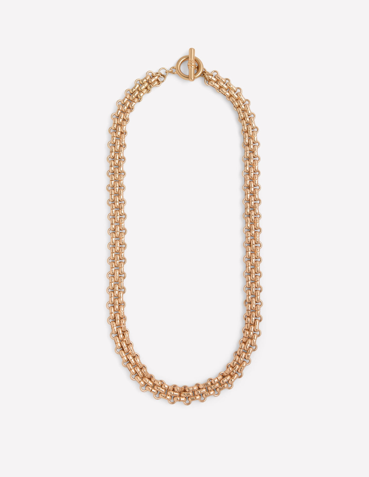 Woven Chain Necklace-Gold Colour - Image 1