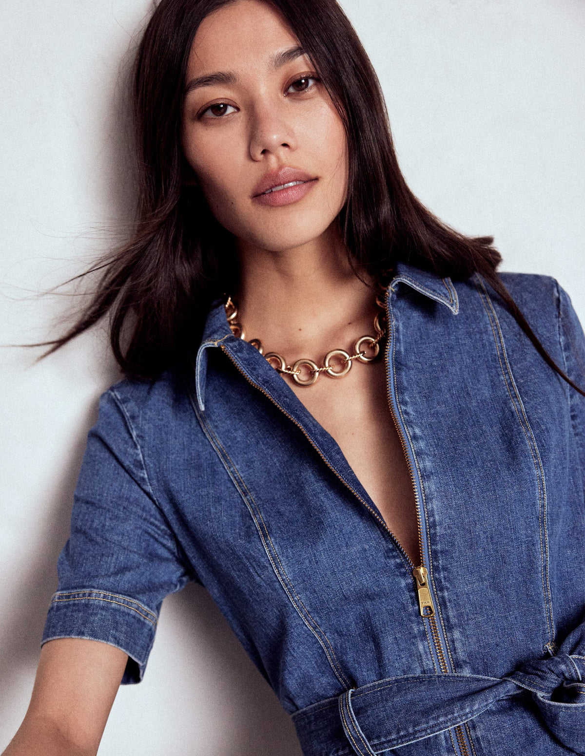 Twist Link Necklace-Gold Colour - Image 2
