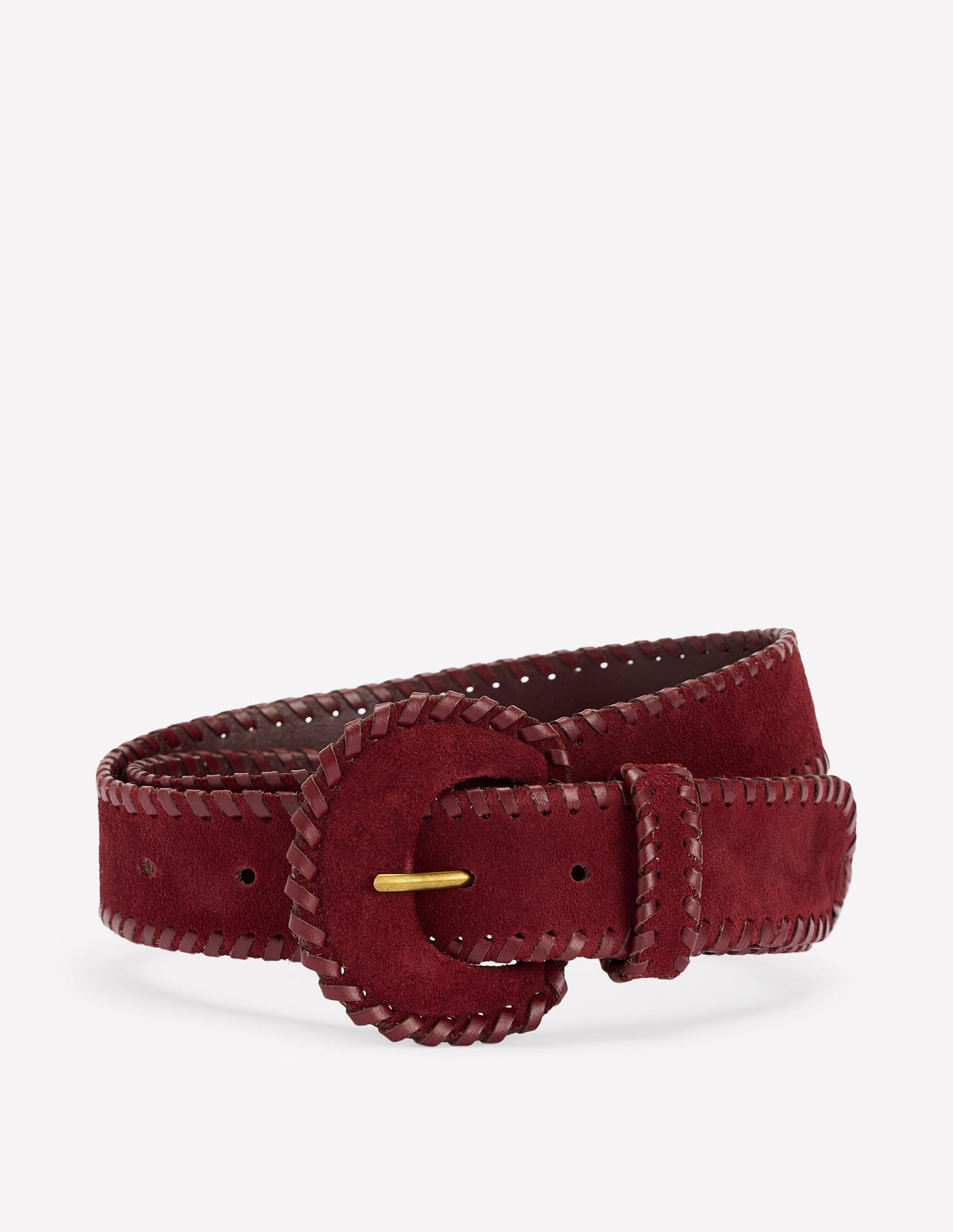 Gürtel mit durchgehendem Überwendlingsstich-Oxblood - Image 1