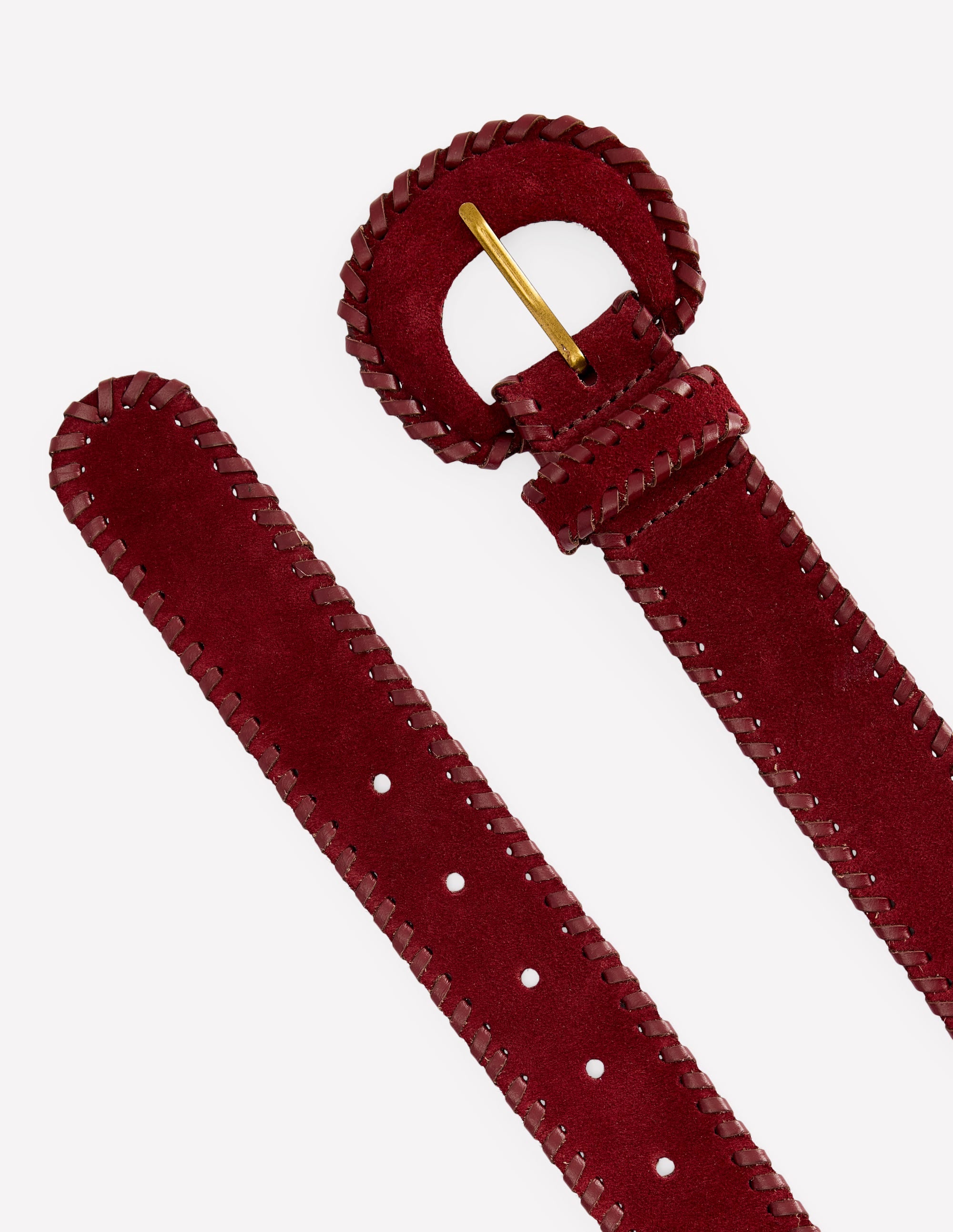 Gürtel mit durchgehendem Überwendlingsstich-Oxblood - Image 3