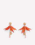 Blumen-Ohrringe aus Kunstharz-Orange