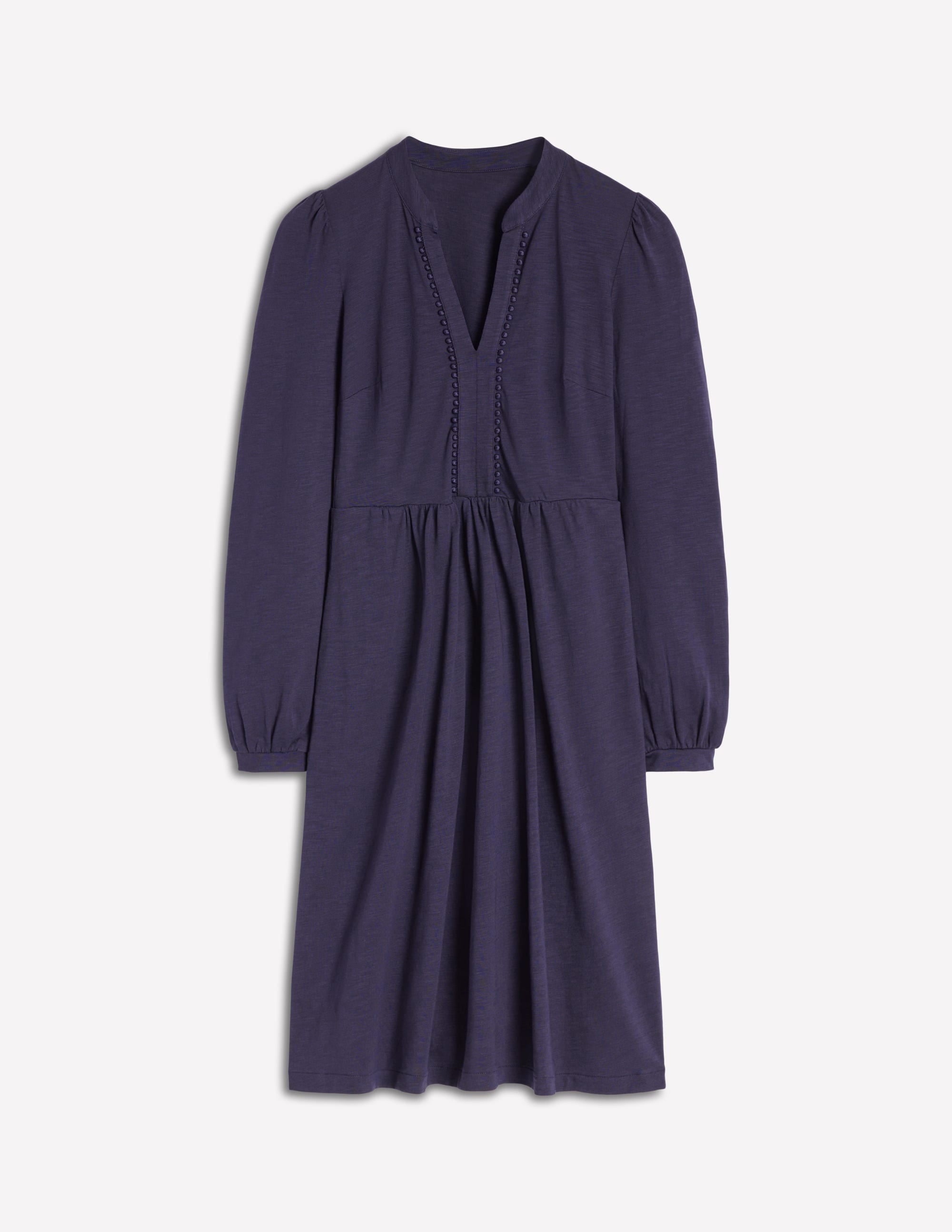 Naomi Lockeres Jerseykleid-Marineblau - Image 5