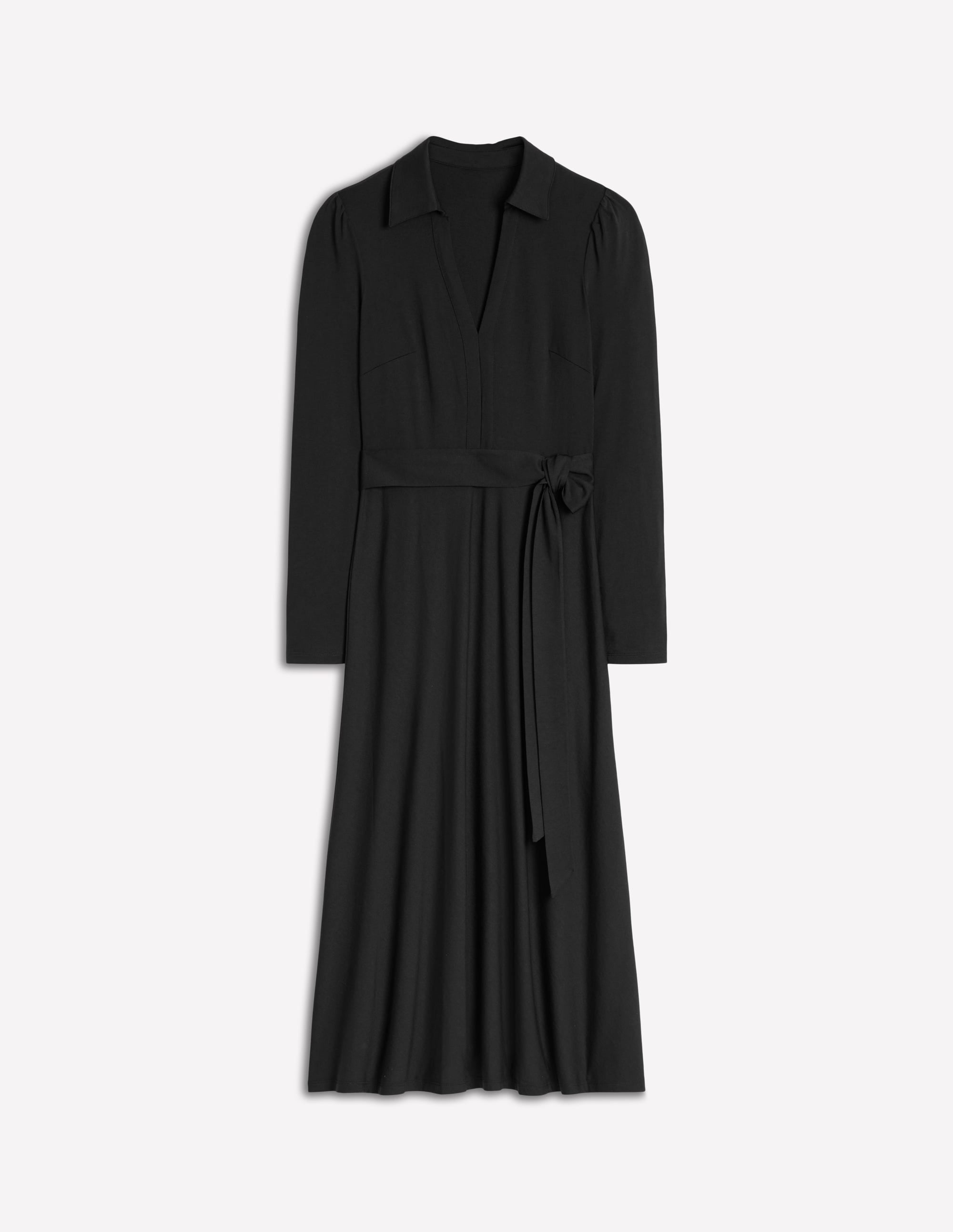 Imogen Jerseykleid mit Kragen-Schwarz - Image 5