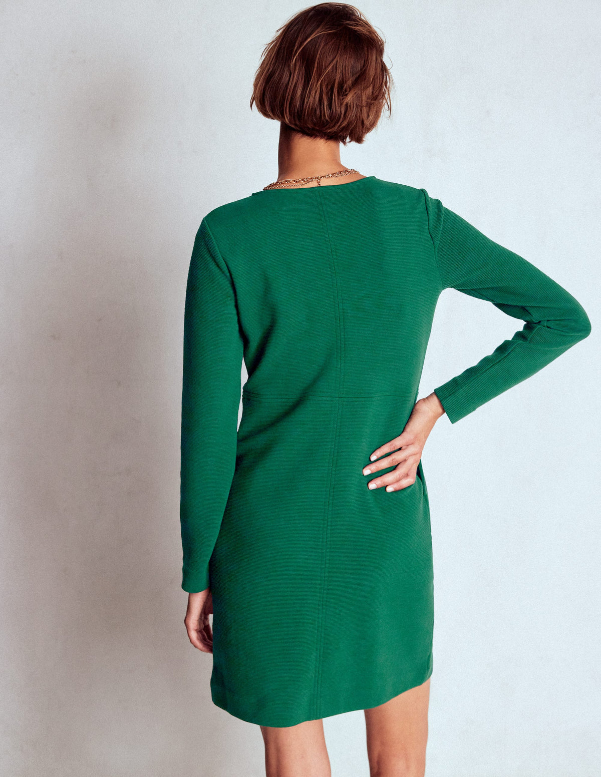 Cornelia Ottoman-Kleid-Dunkles Smaragdgrün-3