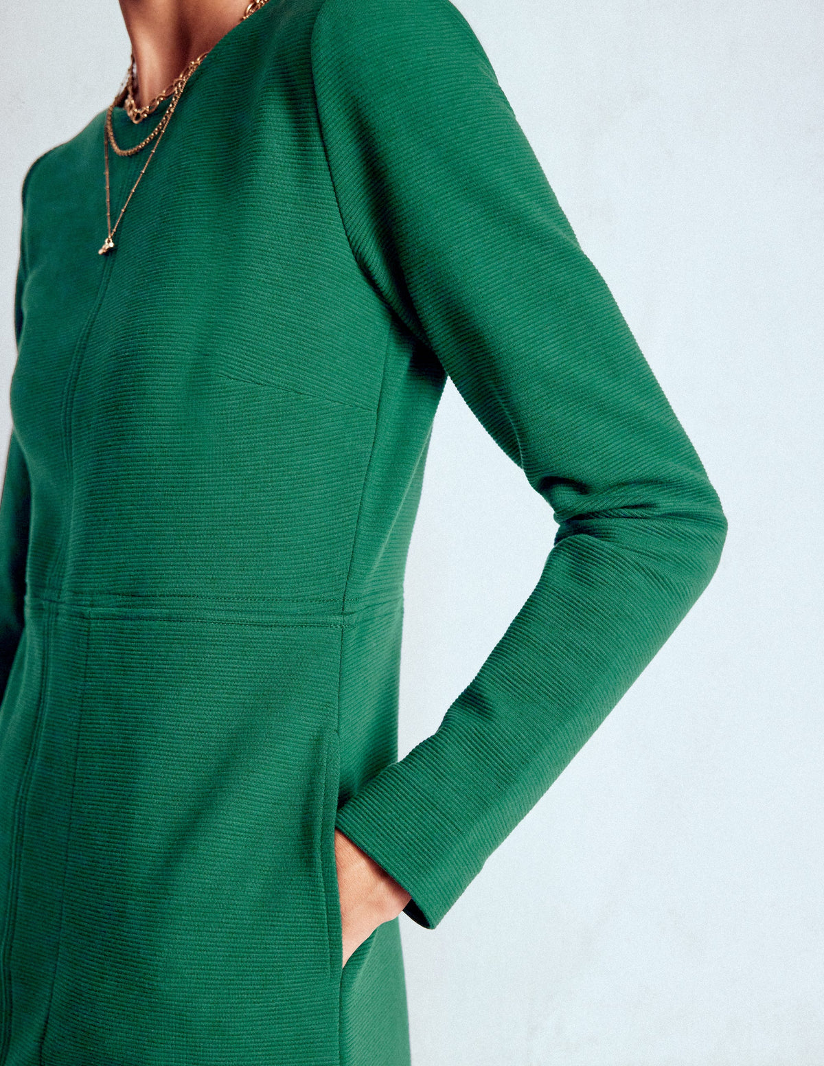 Cornelia Ottoman-Kleid-Dunkles Smaragdgrün - Image 5