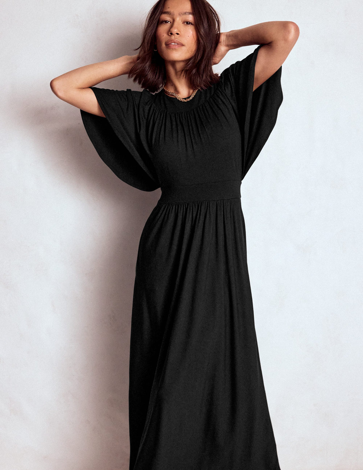 Maxikleid mit Passe-Schwarz - Image 1