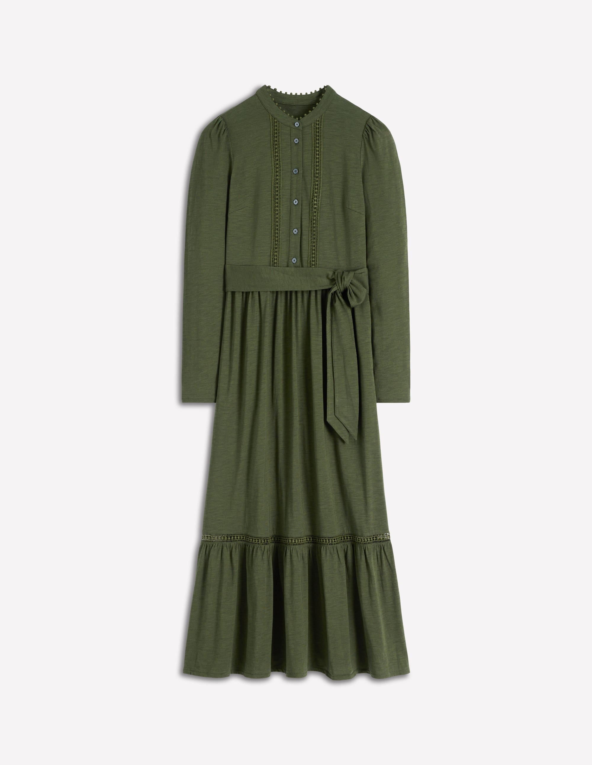 Edwina Jersey-Hemdblusenkleid-Grünkohlblatt - Image 5